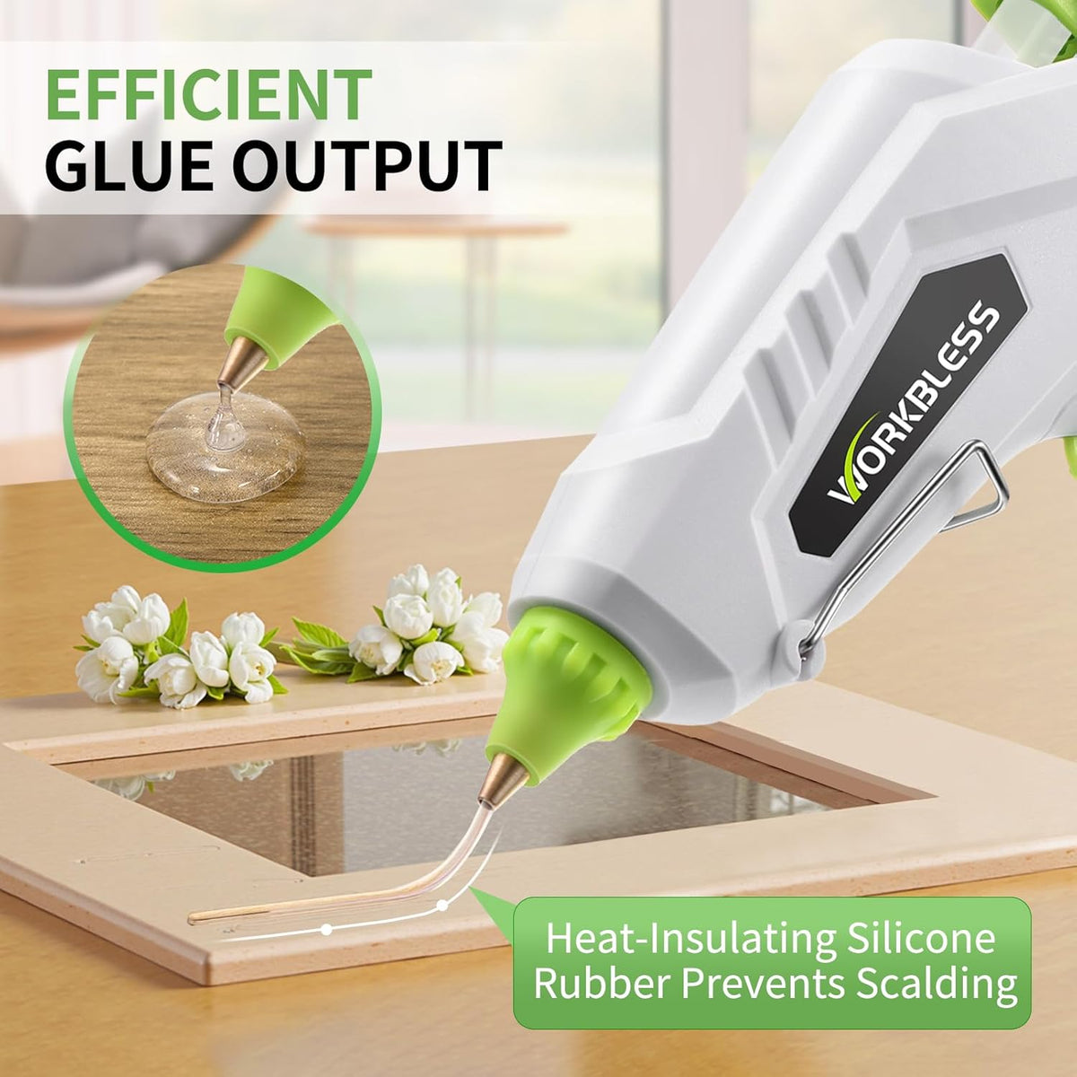 WorkBless Hot Glue Gun, Dual Temp Glue Gun 60W/100W, Fast Heating Heavy and Duty Glue Gun with 20PCS Full Size Glue Sticks for Arts, Home Repair, Professional DIY & Industrial Use