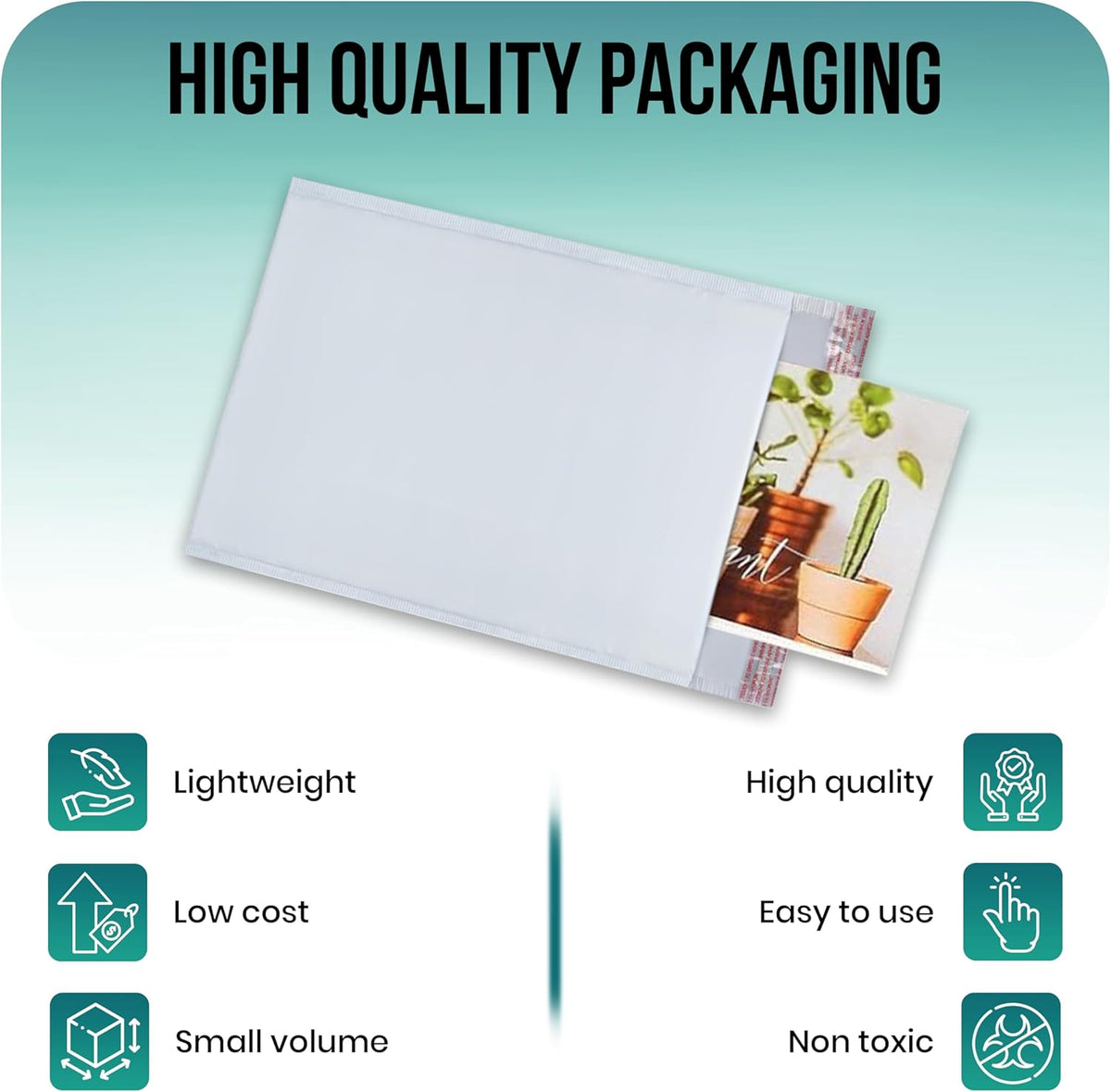 Levex - #000 4" x 8" [100 Pack] Poly Bubble Mailers, Padded Envelope Mailers, Packing Envelope & Mailing Bags for Shipping
