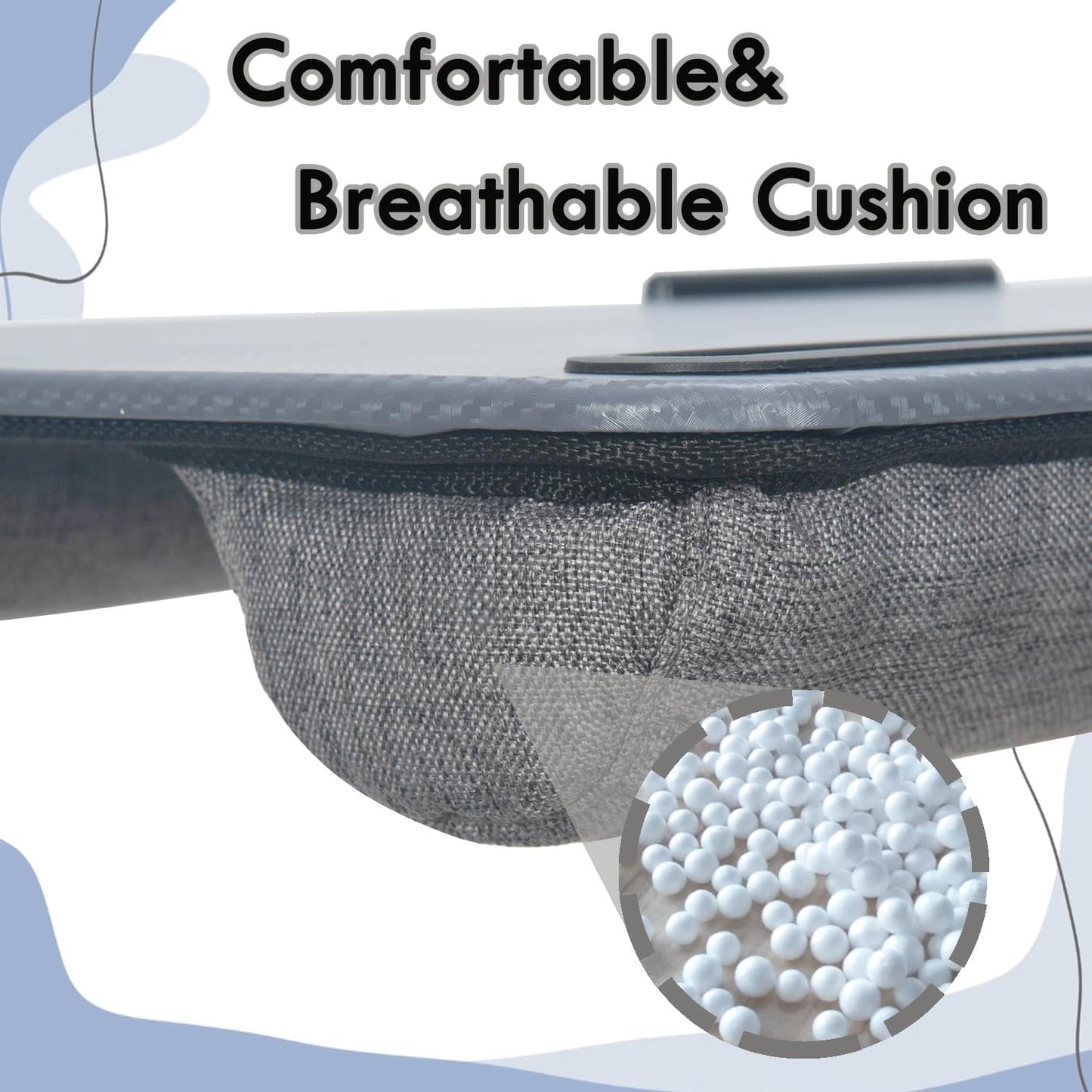 Portable Laptop Desk Fits Up to 16“ Laptops, with Tablet Slot, Built-in Cushion, Great for Home & Office,Lap Desk for Laptop,Lap Desk with Cushion (Dark Grey, Large)