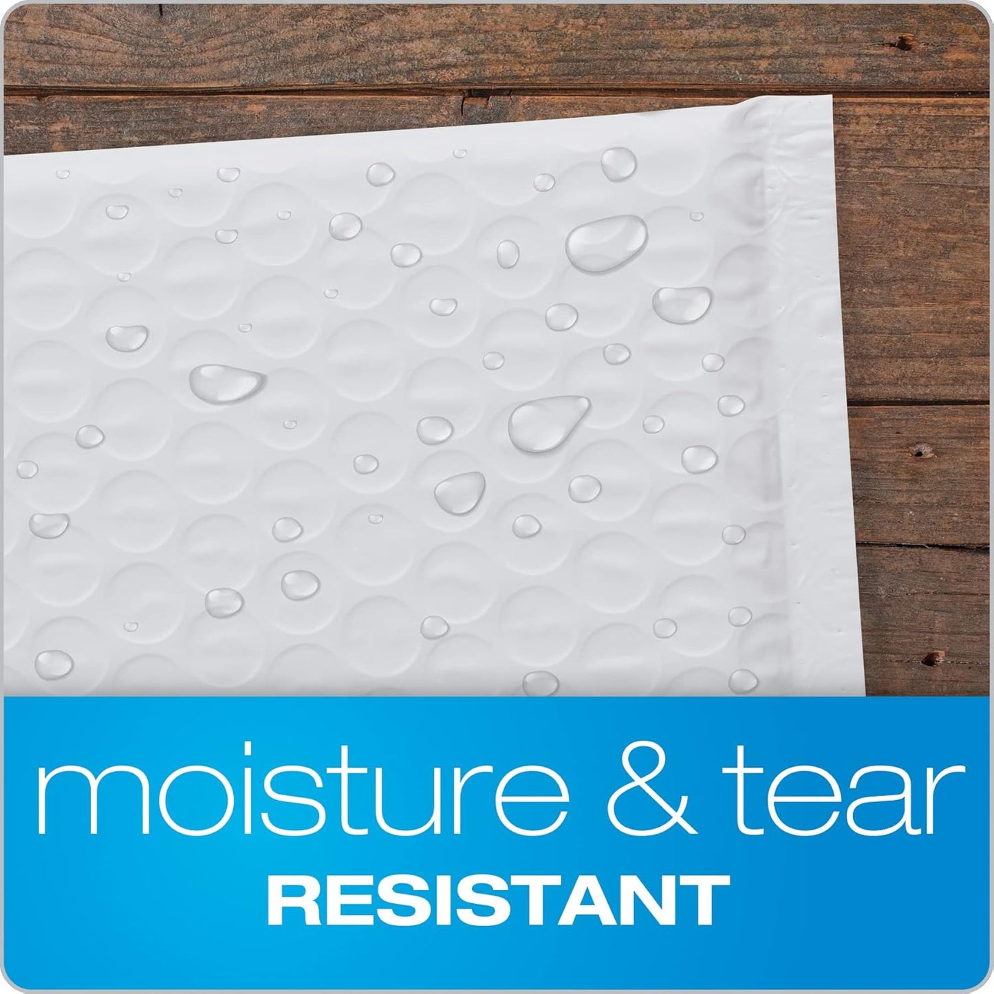 Quality Park Large Bubble Mailers, 10.5 x 16 Inch, White Poly Mailers, Padded Envelopes, Water Resistant, Self Seal Closure, 25 Per Box (QUA85925)