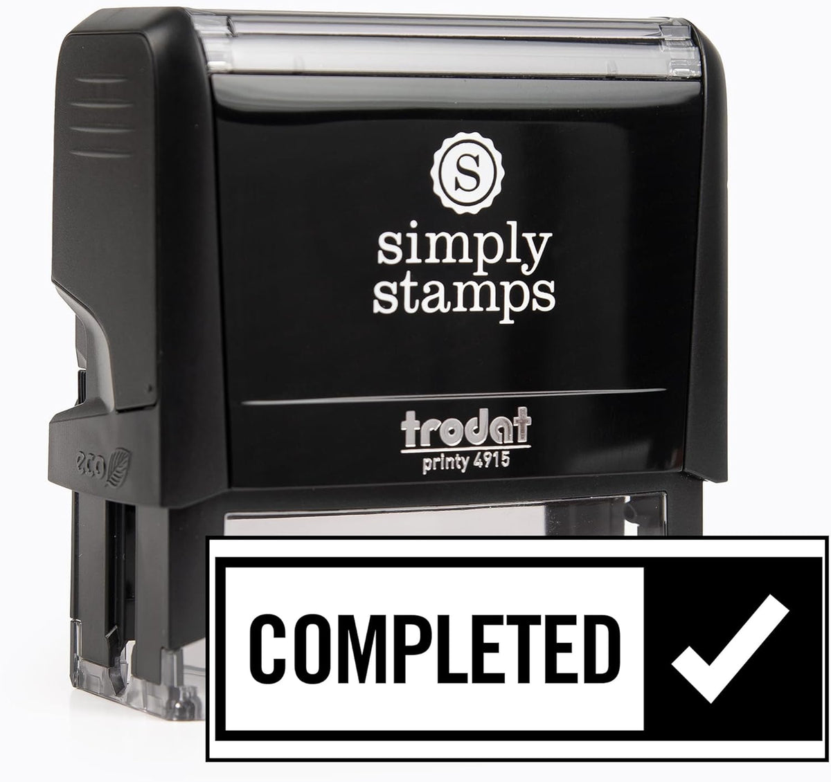Completed Office Stamp | 4 Different Sizes | 20 Designs | Multiple Color Options | Perfect for Quick Validation of Office Documents (Completed, Xtra Wide)