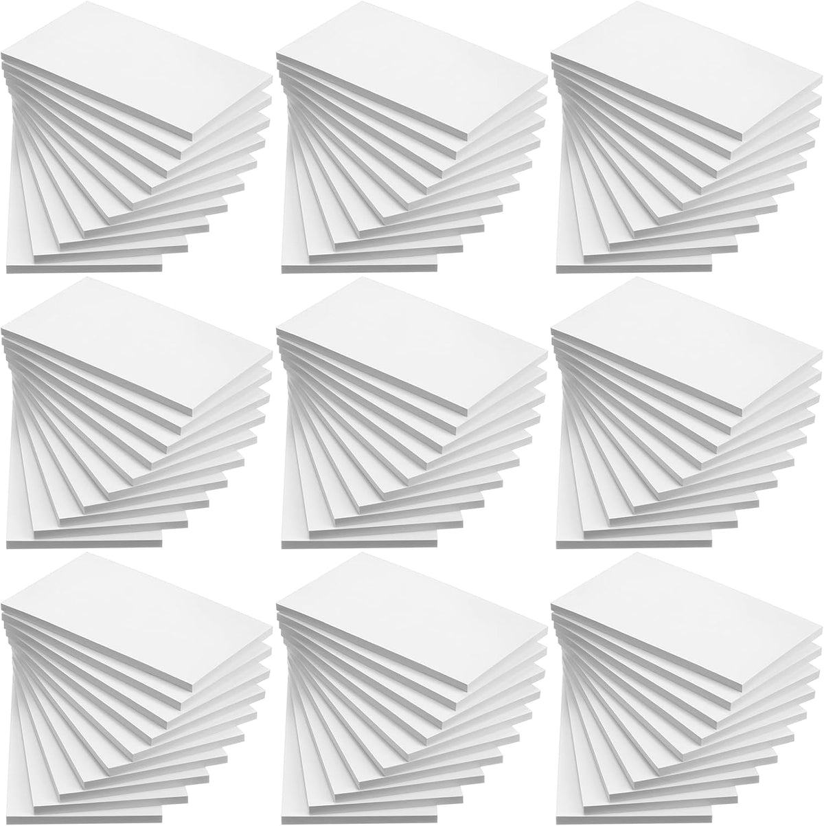 Fainne 3 x 5 Inch Paper Note Pads White Memo Pad Blank Writing Memo Scratch Paper for Waitress Waiter Book to Do Grocery List Small Notebook Restaurant Checkbook, White(150 Pack)