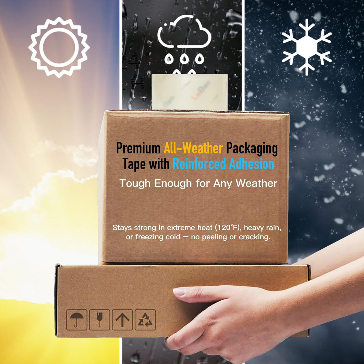 Heavy Duty Packing Tape for Moving Boxes - 1.88" x 360Yds (6 Rolls) Clear Moving Tape for Boxes, Secure Sealing for Cardboard, Bubble Wrap, Shipping Supplies (2, Plastic Dispenser)