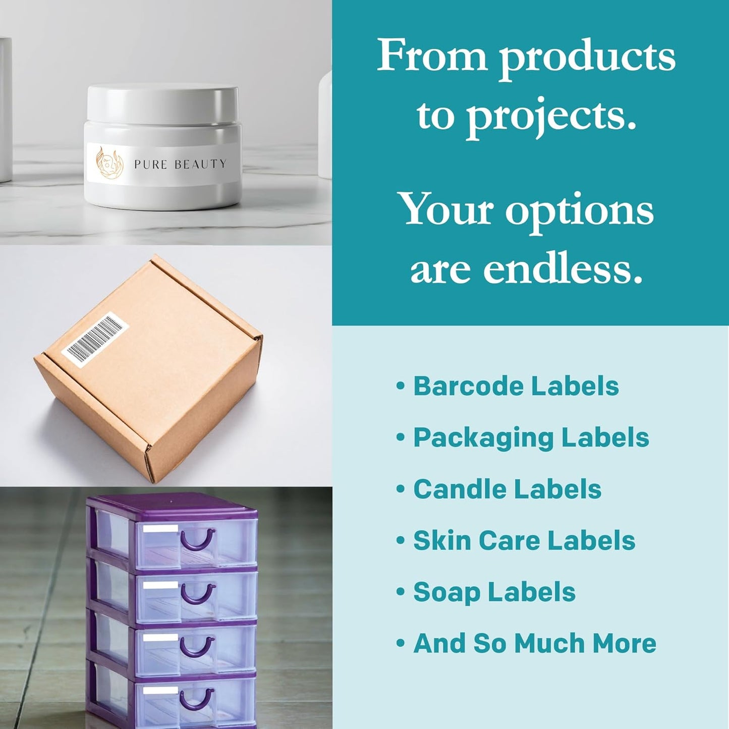 Premium Label Supply White Sticker Address Labels – 4" x 1" – Laser/Inkjet Compatible – (20 per Sheet), 2000 Sheets – 40,000 Total Adhesive Labels