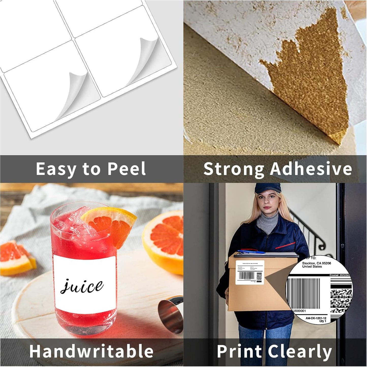 500 Sheets 3000 Labels Up Shipping Address Labels for Laser & Inkjet Printers, 3-1/3 6 per Page Printable Mailing Label, FBA Box Labels - Matte