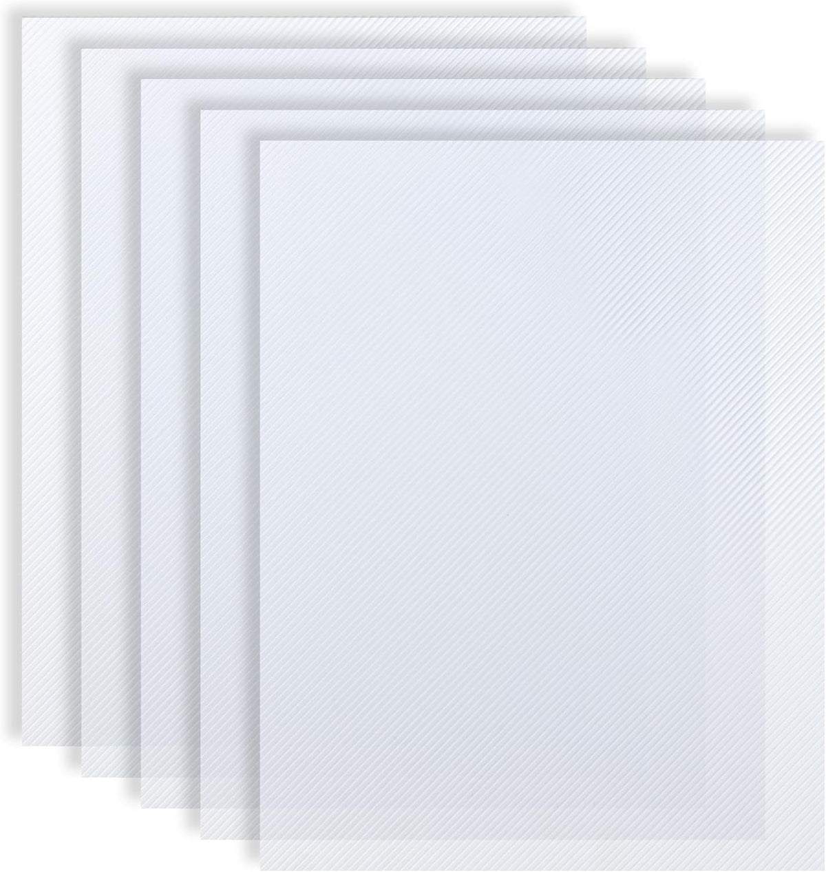 Binditek 15 Pack 16 Mil Heavyweight Binding Presentation Covers, Polycovers with Lined Pattern, 8-1/2 x 11",Letter Size, Square Corners, Un-Punched, Office Supplies
