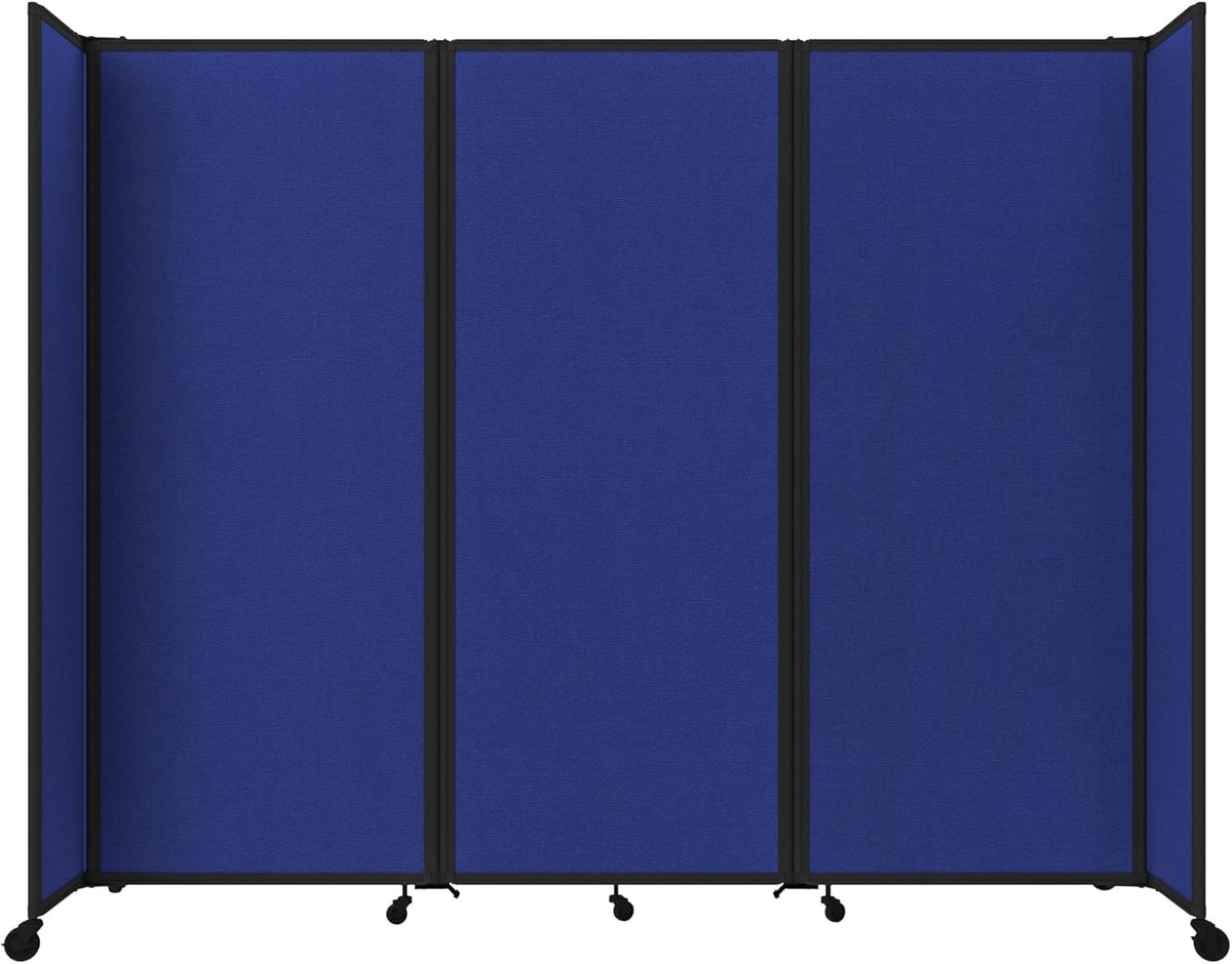 Versare Room Divider 360 Portable Wall Partition | Folding Panels | Large Freestanding Divider | Locking Wheels | Temporary Room Separator