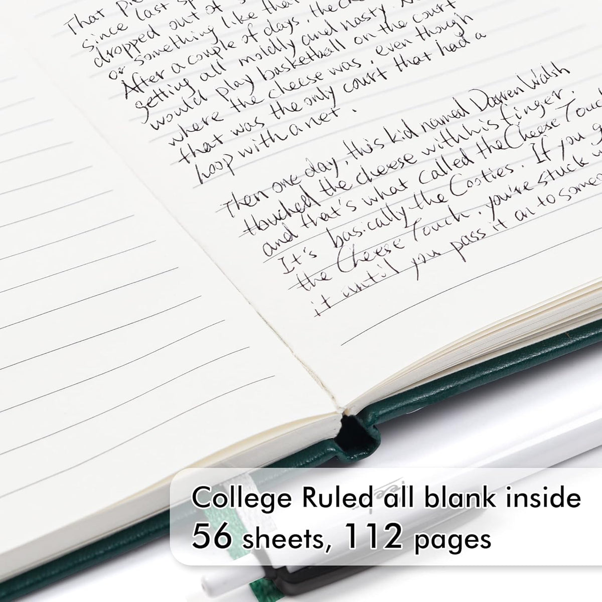feela 15 Pack Pocket Small Notebooks Bulk, Mini Cute Notepads Hardcover College Ruled Lined Journals with Pen Holder for School Business Memos, with 15 Black Pens, 3.5”x 5.5”, A6, Dark Green