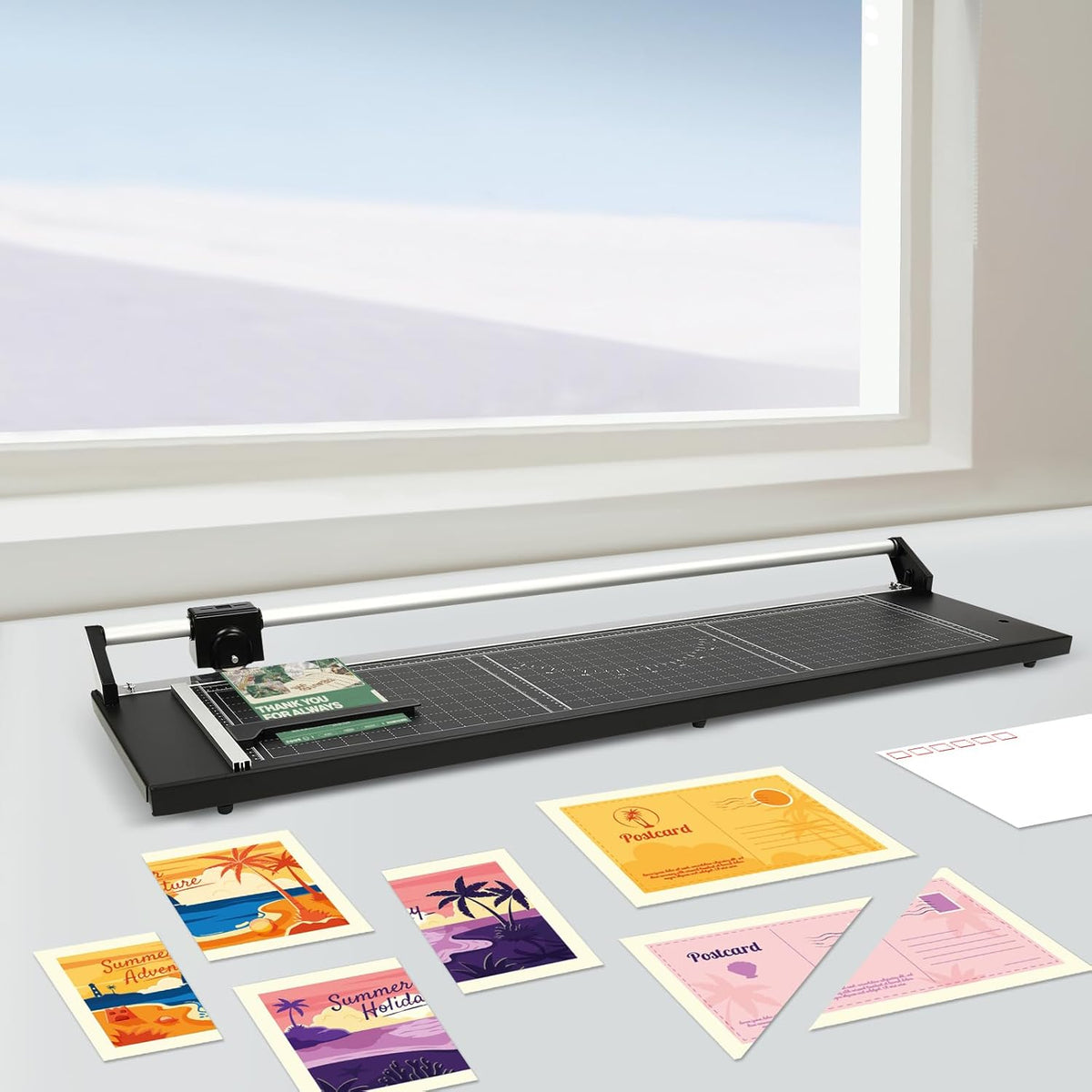 36 in Straight Paper Trimmer Rotary Paper Trimmer Heavy Duty Paper Cutter Photo Cutter Paper Cutter Slider for Cutting A3, A4, and A5 Paper