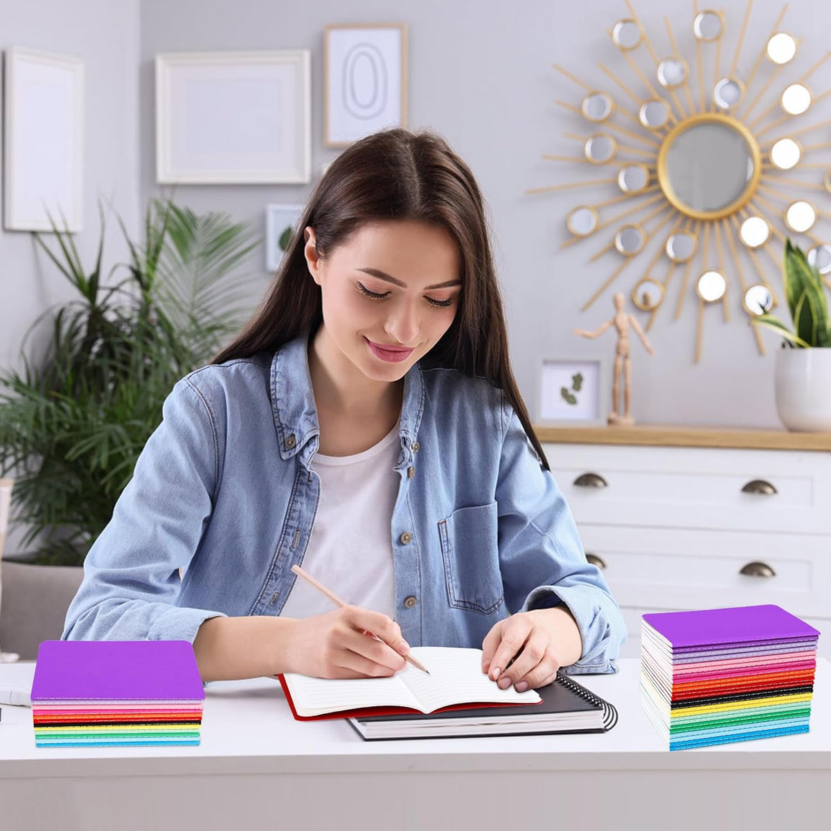 36 Pack Small Lined Notebooks Bulk,Mini Pocket Notebooks,Mini Journal Memo Notepads for Students,Traveler,Office Meeting Supplies,12 Bright Colors,3.5 X 5.5 Inch,30 Sheets/60 Pages