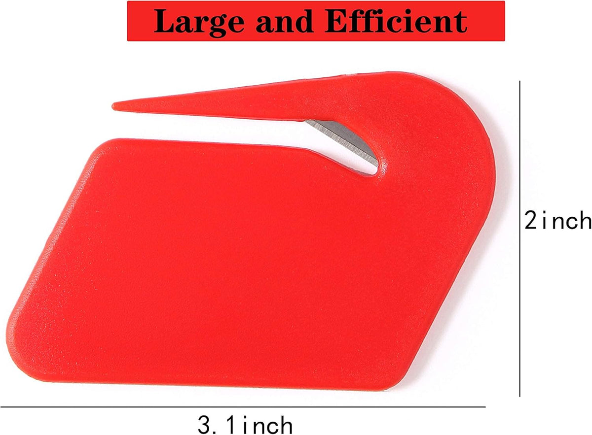 Letter Opener Envelope Slitter,6 Pack, Mail Openers Plastic Razor Blade,Envelope Cutter,Letter Opener for Women,Man(red/white/dark blue/black/purple/sky blue)
