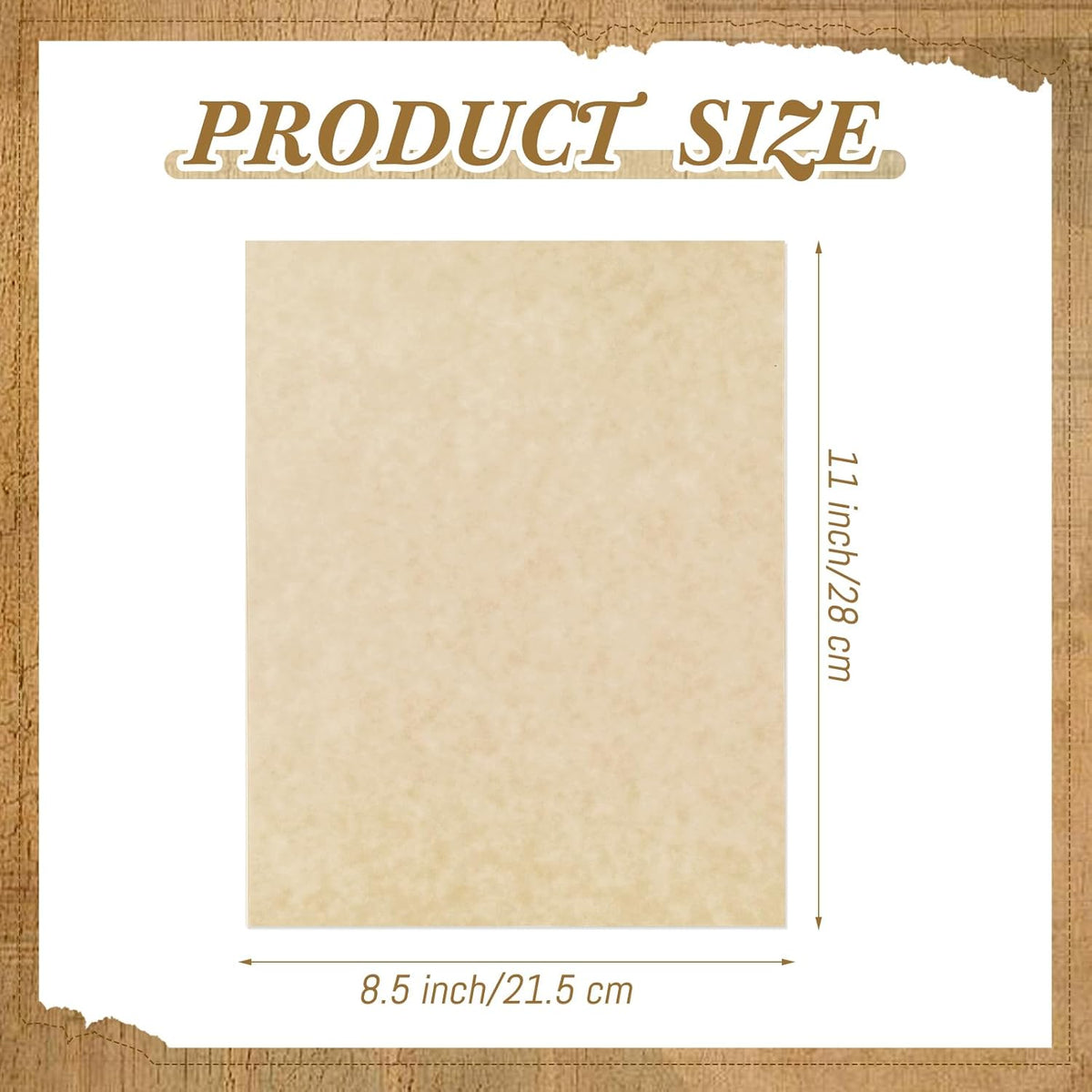 Epakh 200 Sheets Old Age Parchment Paper 8.5 x 11 Inch Standard Letter Vintage Colored Old Parchment Semblance Double Side Printing Paper (Mixed Color)