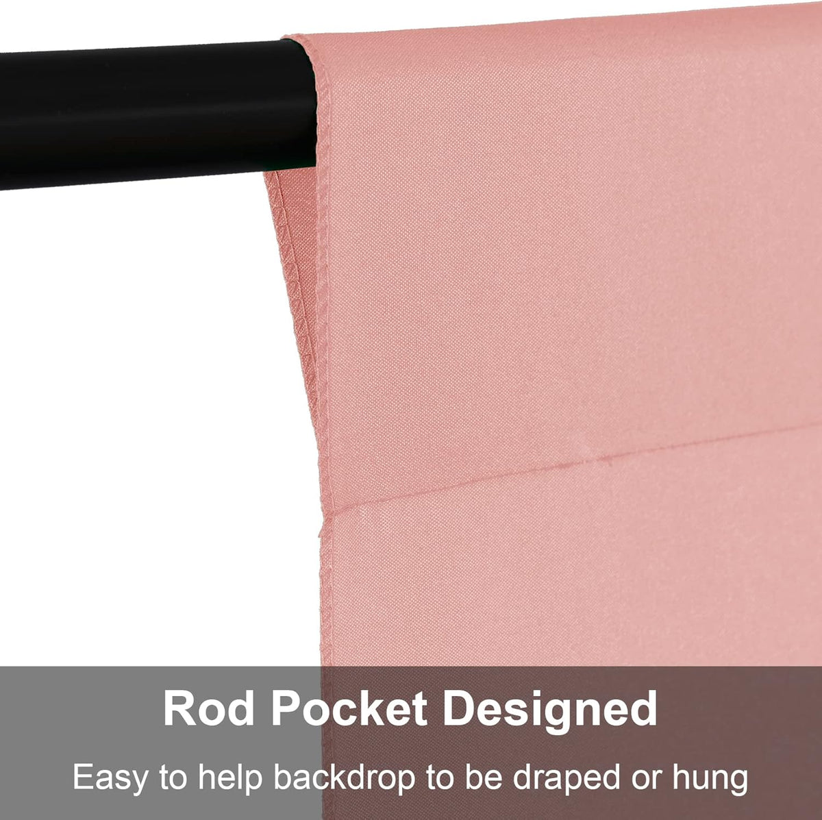 Joccun 6X9FT Light Pink Backdrop Background for Photography,Polyester Backdrop Curtain Background Screen for Photography,Photoshoot,Video Recording,Studio(6X9ft,Light Pink)