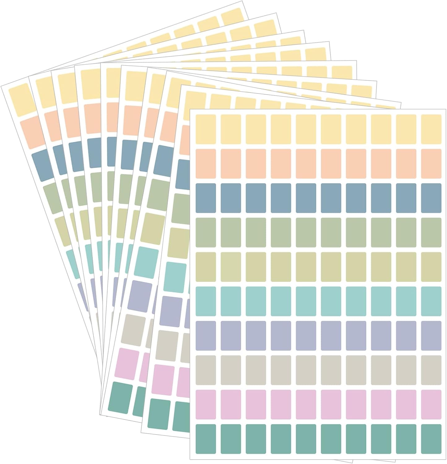 Starboling Color Coding Labels,3000 PCS 1/2" x 3/4" Morandi Rectangular Colored Labels Stickers,for Garage Sale,Price Tags,File Folder Tabs,and Classroom Organization