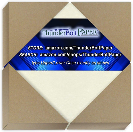 250 White Parchment 65lb Cover Weight Paper - 4" X 4" (4X4 Inches) Square Photo|Card|Frame Size - Printable Cardstock Colored Sheets Old Parchment Semblance