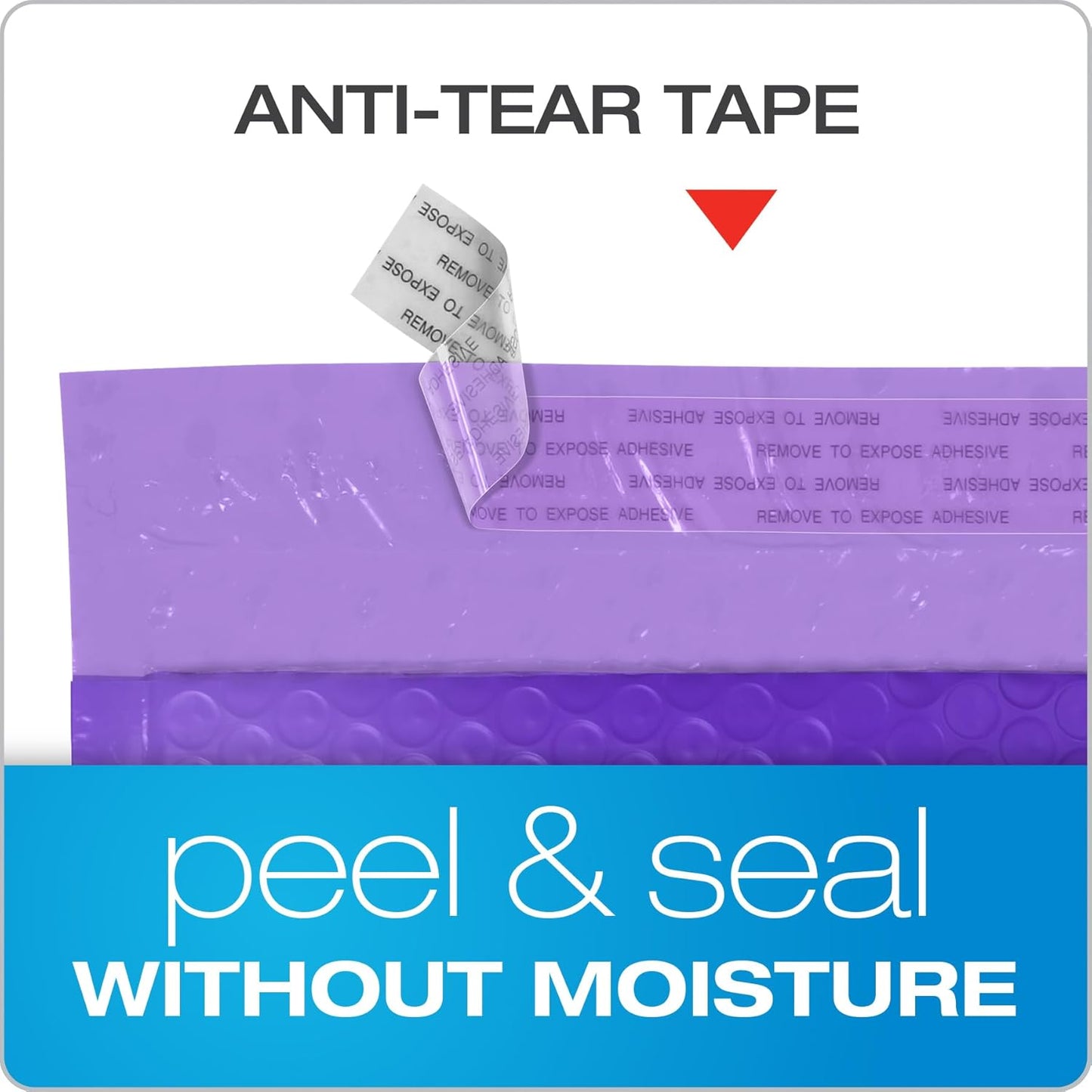 Quality Park Bubble Mailers, 6 x 9, Purple Poly Mailers, Padded Envelopes, Shipping Bags, Water Resistant, Self Seal, 50 Per Box (QUA85904)