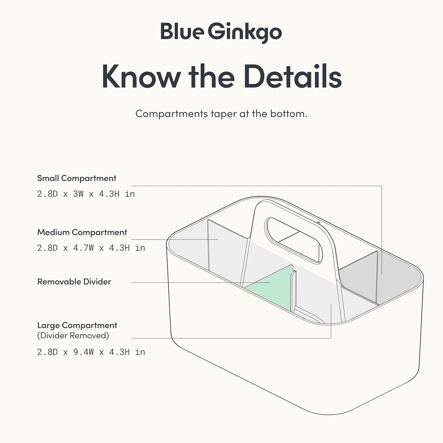 BLUE GINKGO Stackable Organizer Caddy – Korean-Made Portable Tote for Bathroom, Office, Crafts, or School Supplies (Rectangle, Pink)