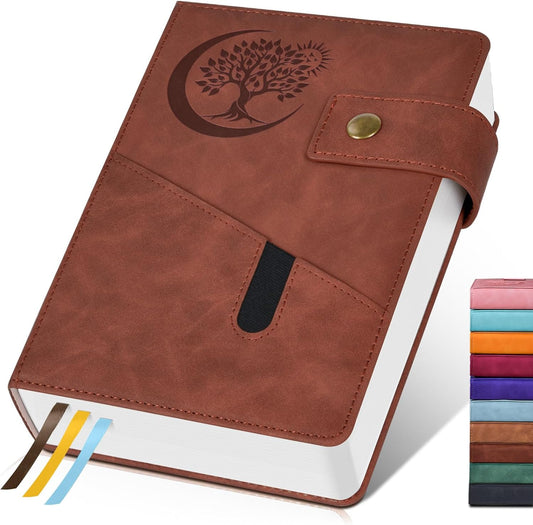 365 Page Thick Lined Journal Notebook for Men Women, A5 Leather Journals for Writing, Hardcover Notebooks for Work, School, Note Taking,Travel, Business,Personal Diary, College Ruled 5.9" x 8.4"