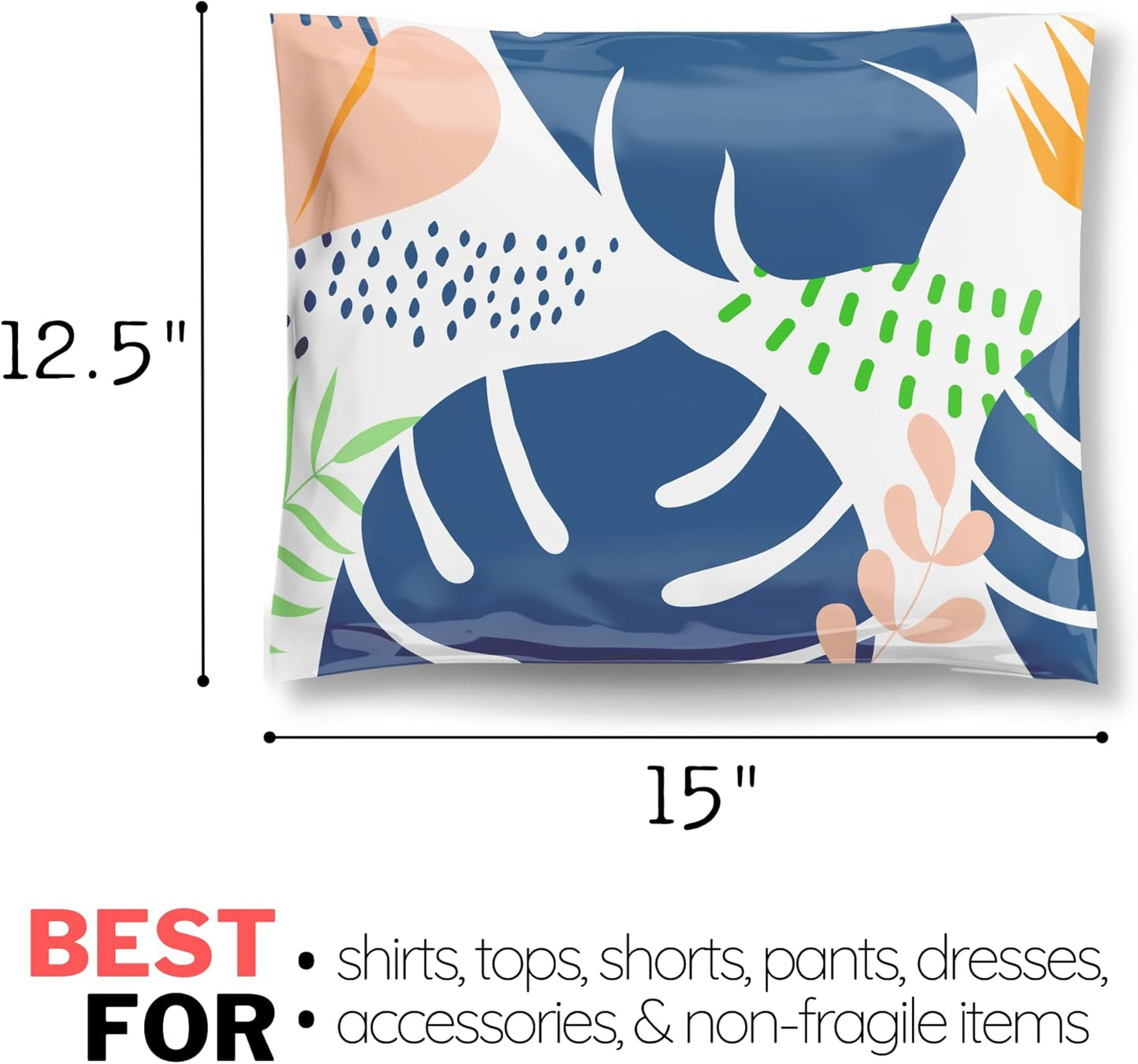 Poly Mailers 12.5x15 50 Pack | Self-Sealing Shipping Bags Envelopes for Small Business | Waterproof Durable Packaging | Variety Sample Pack | Thank You Floral Animal Cat Gold | à la mode Mailers