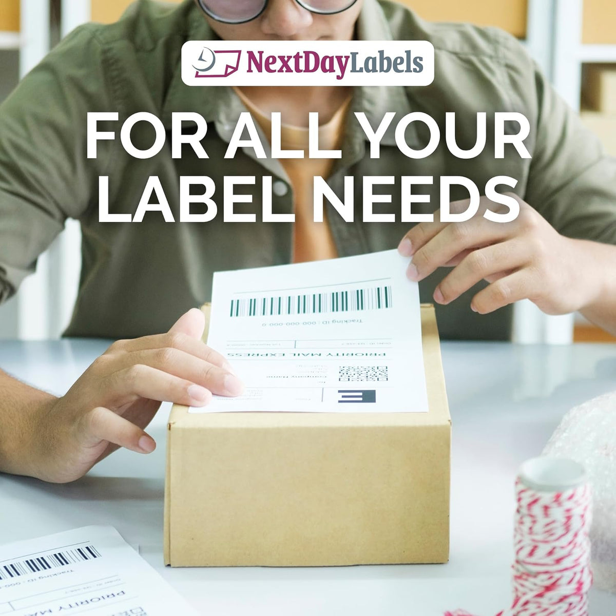 NextDayLabels - Full Page Labels 8.5 x 11 - White Shipping Labels - 8.5 x 11 Label Paper for Printer - Large Blank Matte Sticker Printer Paper - Laser/Inkjet Printer Labels (1 Per Sheet, 25 Labels)