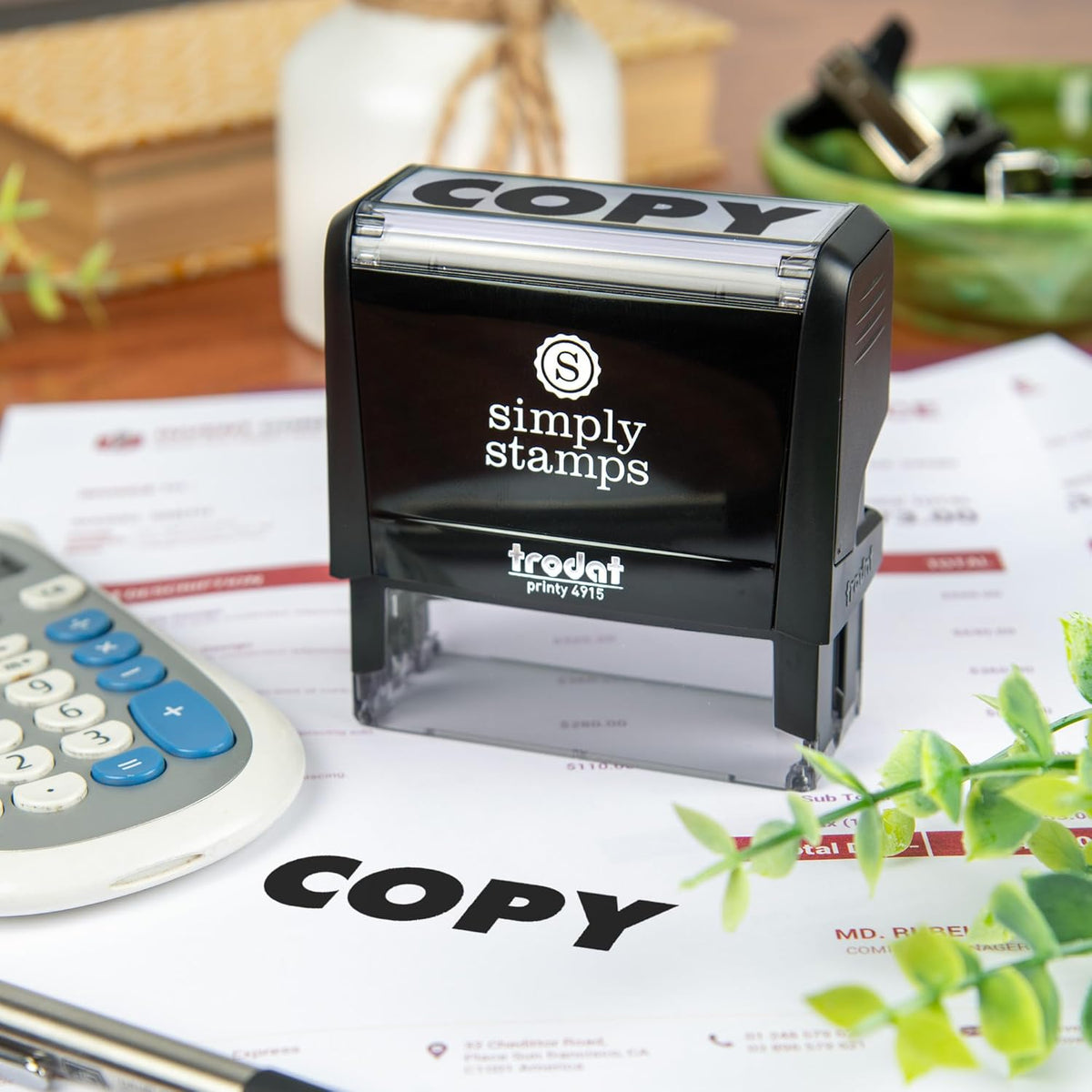 Copy Office Stamp | 4 Different Sizes | 20 Designs | Multiple Color Options | Perfect for Quick Validation of Office Documents (Copy, Xtra Wide)