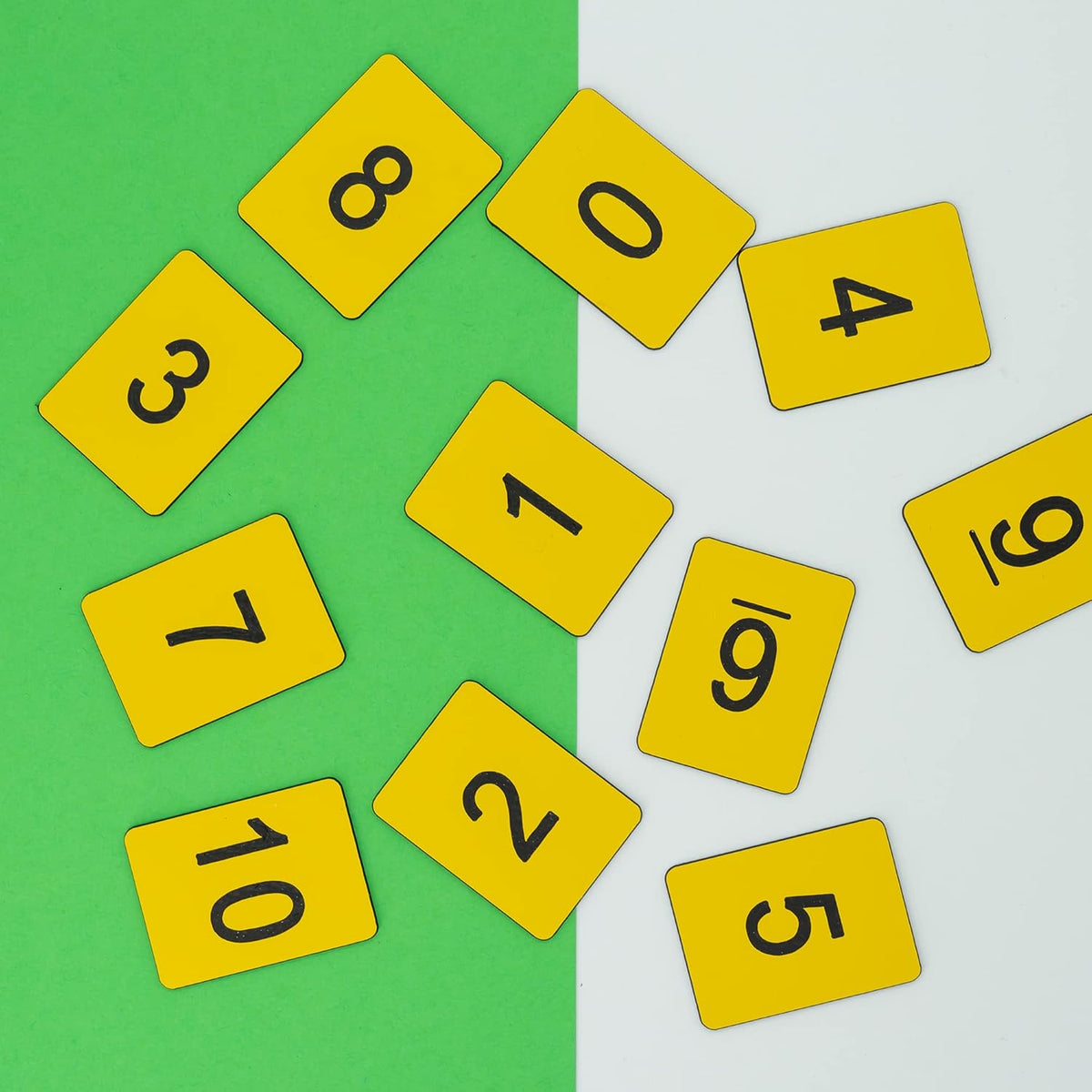 StayMax Rectangle Plastic Numbered Tags Number Disc Number Token (0-50, Yellow)