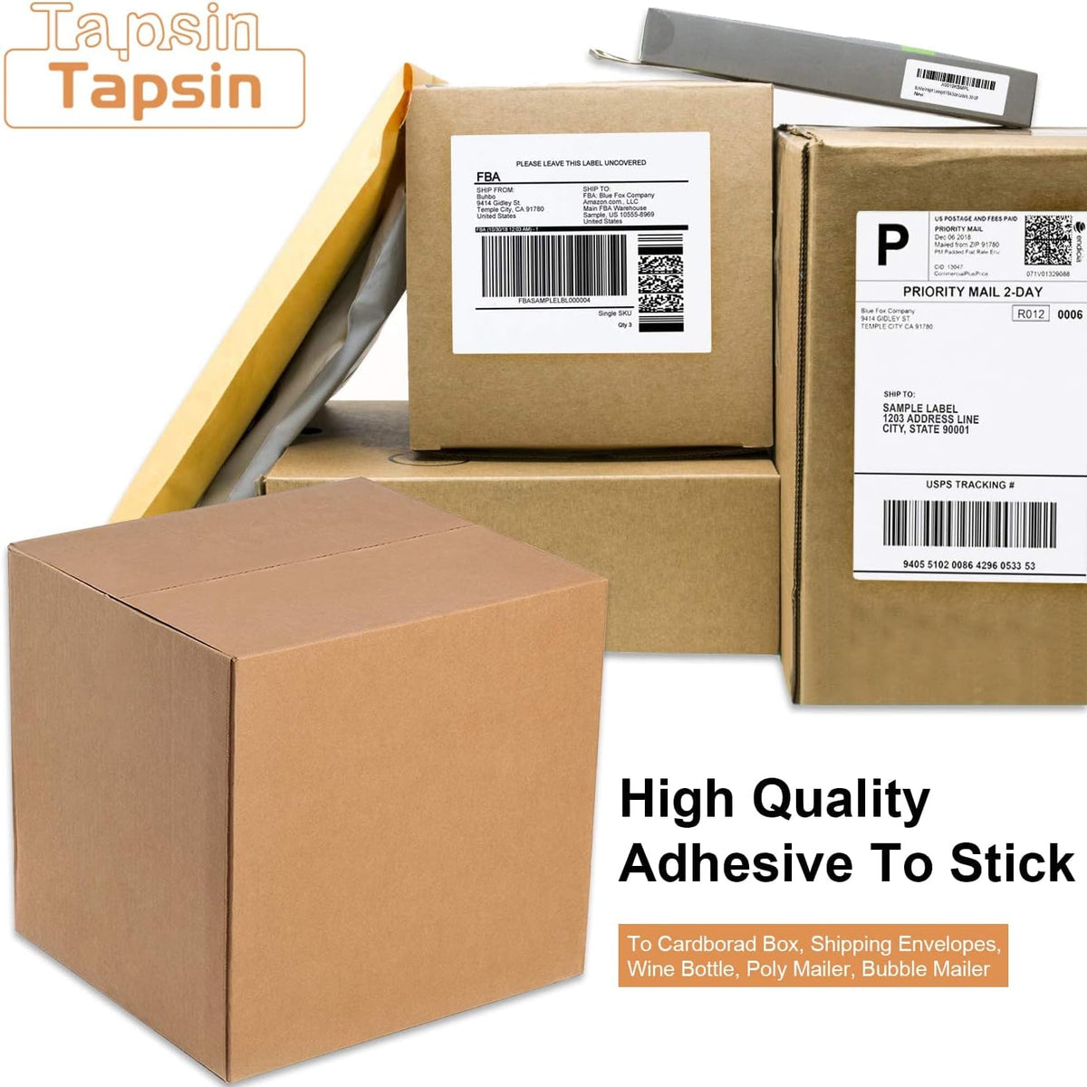 1-up 8.5" x 11" 100 Sheets Printable Sticker Labels Paper,for Laser/Inkjet Printers, Full Sheet Sticker Labels, Write Lable(100 Labels)