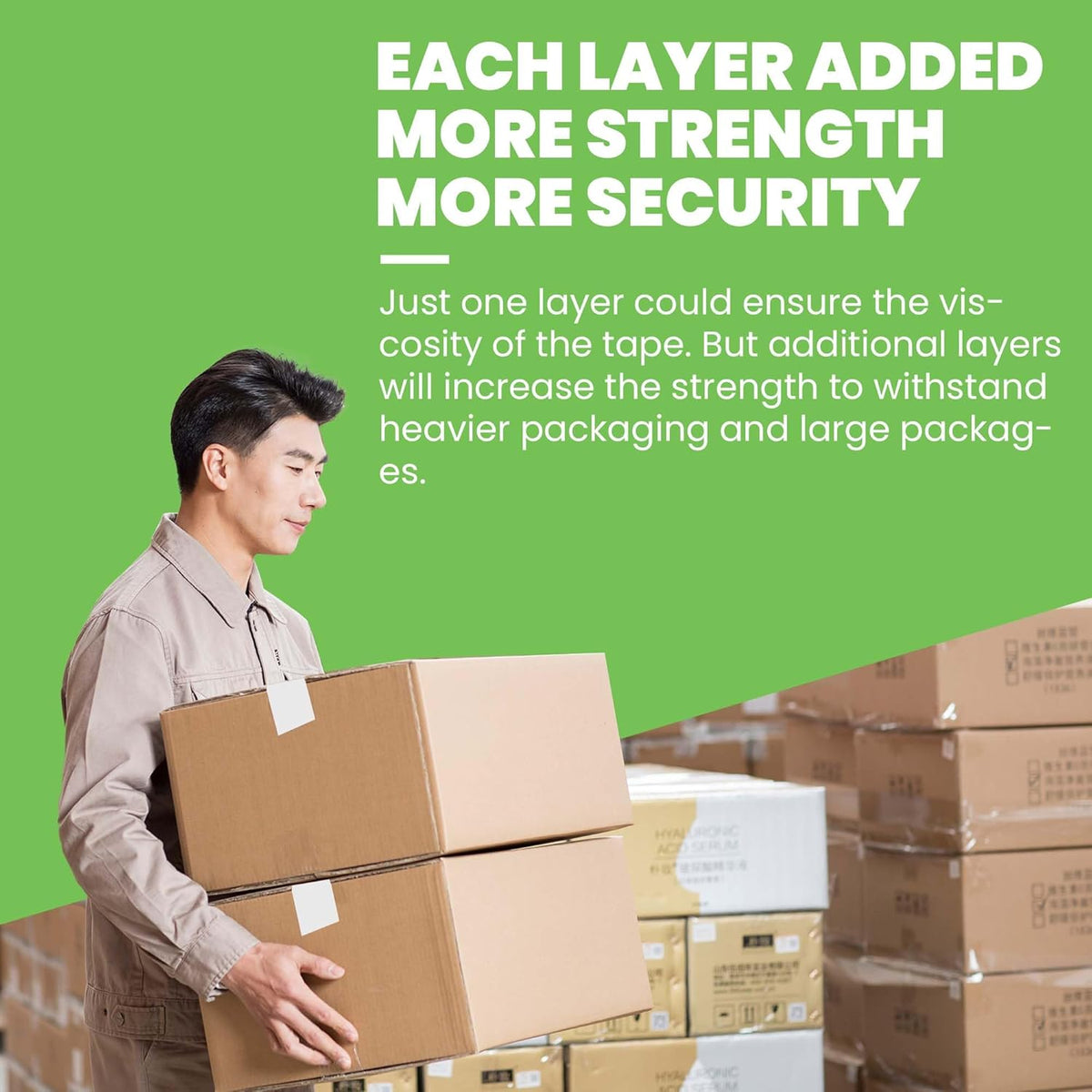 Eco-Friendly Kraft Paper Tape 2Inch x 55Yard, White Paper Packing Tape, Biodegradable Recyclable Packaging Tape Self Adhesive Box Tape for Shipping, Sealing, Moving, 6Rolls
