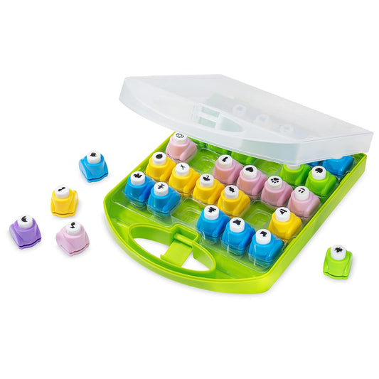 Shape Paper Punch Set | School Scrapbooking Paper Punchers for Arts and Crafts | Hole Punch Shapes That Kids and Adults Adore | Premium Crafting Supplies Kit Includes 30 Paper Puncher Shapes (30 Pcs)