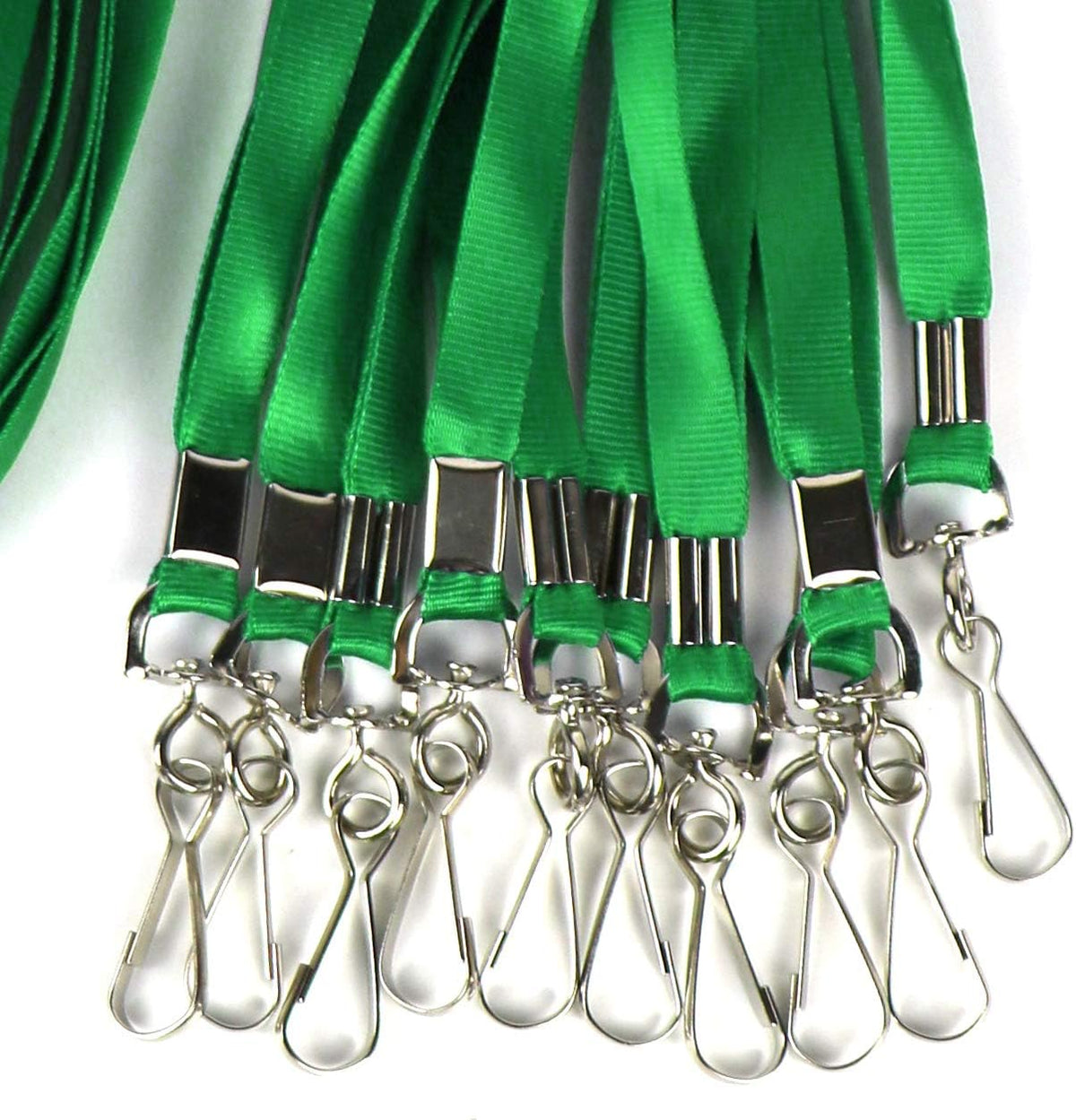 Bulk Lanyards Premium Cruise Lanyard Nylon Badge Lanyards for Id Holder Perfect for Office, Kids, Teachers (Green, 50 Pack)