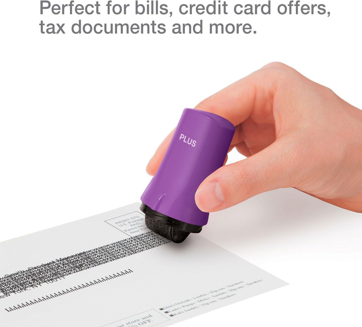 Identity Theft Protection Roller 3-Pack Advanced 2.0 Security Stamp by Guard Your ID (Regular 3-Piece, Purple)