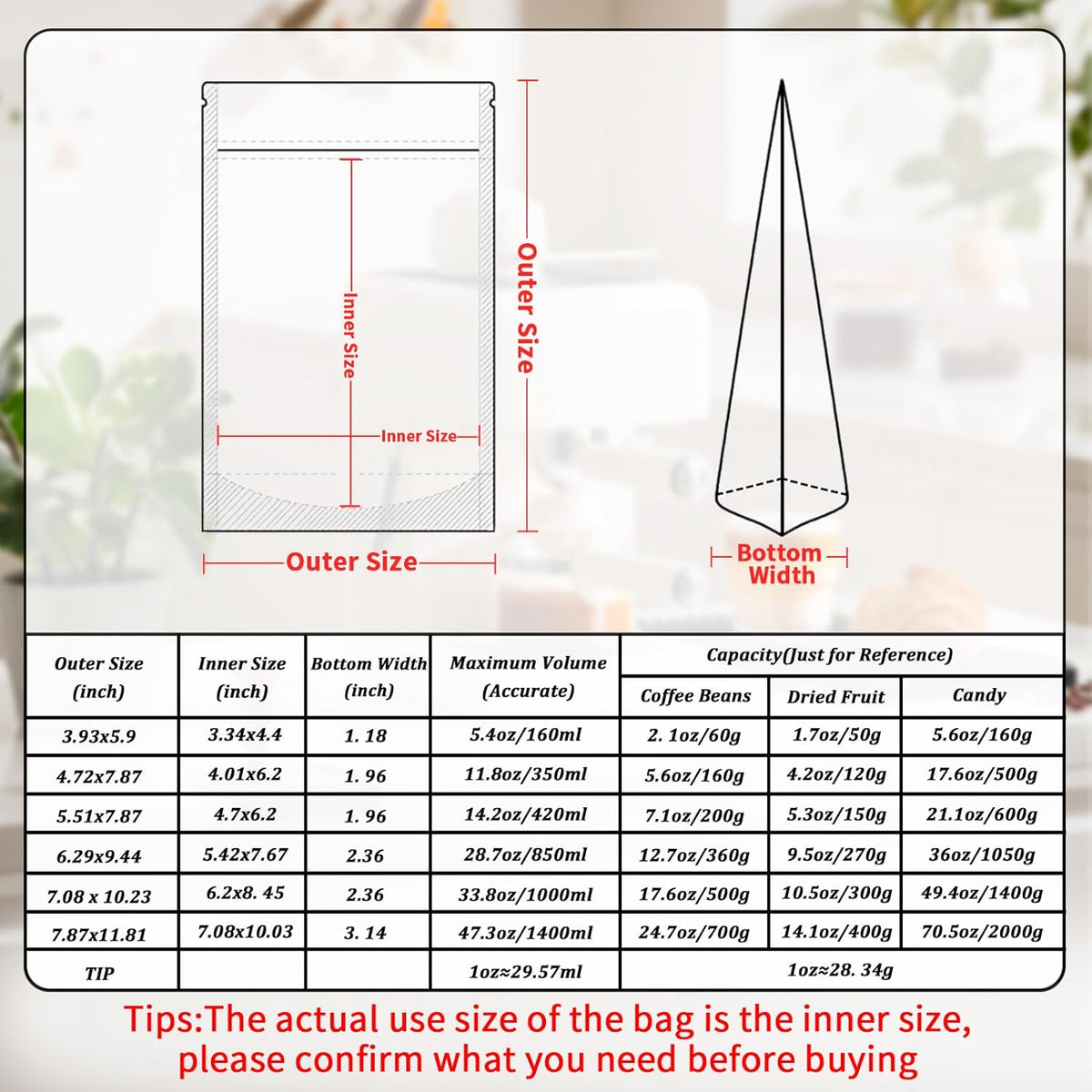 100 PCS Resealable Bags, Stand Up Kraft Bags with Window Clear Front Pouches, Zipper Lock Food Storage Bags 5.51×7.87 Inch Reusable Sealable Bags for Packaging