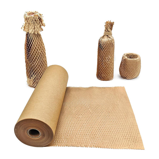 Honeycomb Packing Paper, 12" x 35' Honeycomb Cushioning Wrap Roll for Moving Shipping Packaging Gifts, Recyclable Honeycomb Paper Moving Supplies Bubble Paper Wrapping Protective Roll