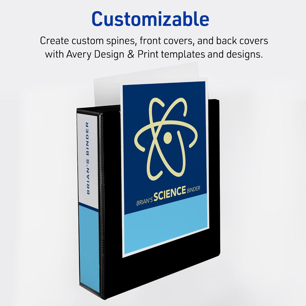 Avery Durable View 3 Ring Binders, 2 Inch Slant Rings, 530-Sheet Capacity, Assorted Dark Colors, 4-Pack (05638) – for School, Office, Teachers, Classrooms & Home Organization