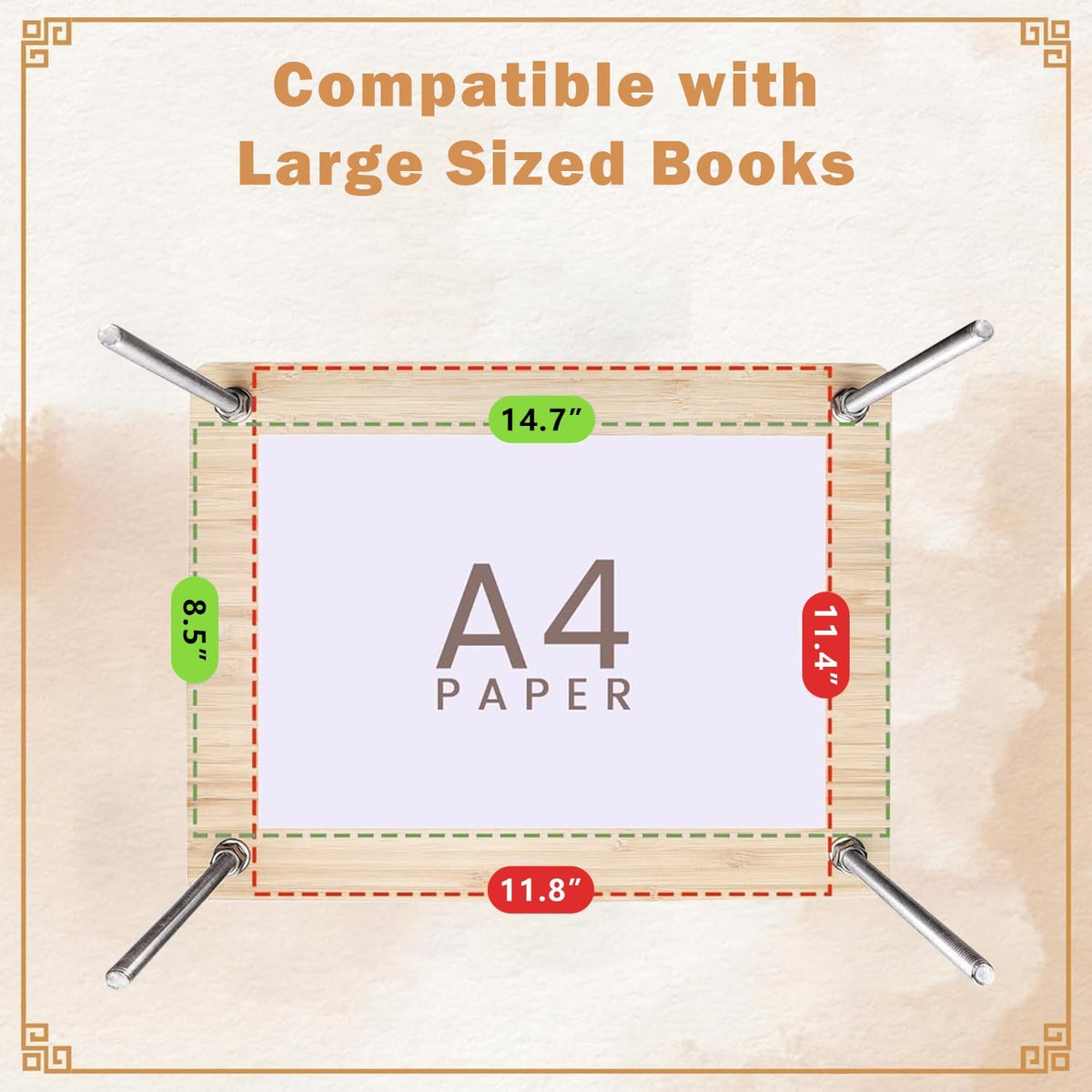 Book Press, Wooden Book Press Bookbinding, Portable Binding Press for Bookbinding, Binding Supplies for DIY Bookbinding Easy Assemble