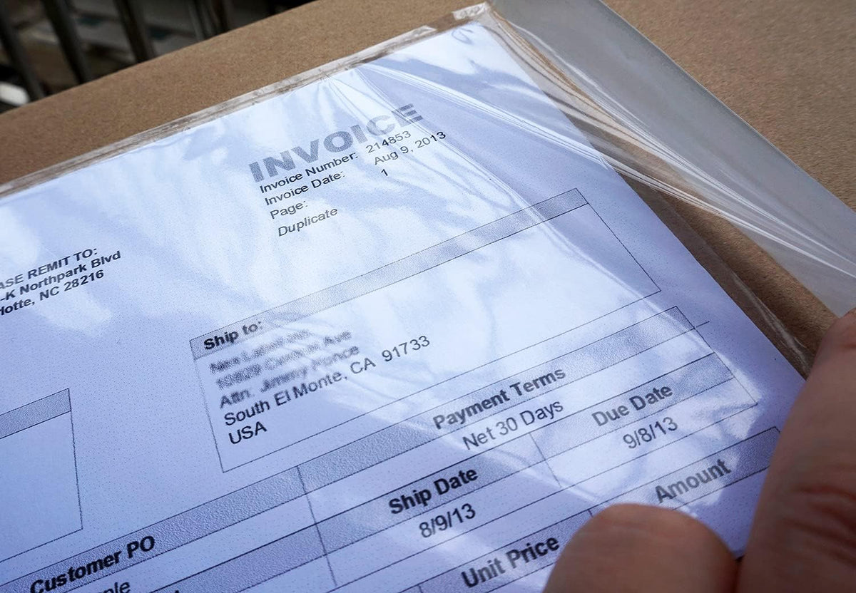 BEUYI Premium 6''x10'' Packing List Envelope, Tailored Size for Letter-size Paper Folded in Half, Adhesive Shipping Label Pouch/Sleeve (50 pack)