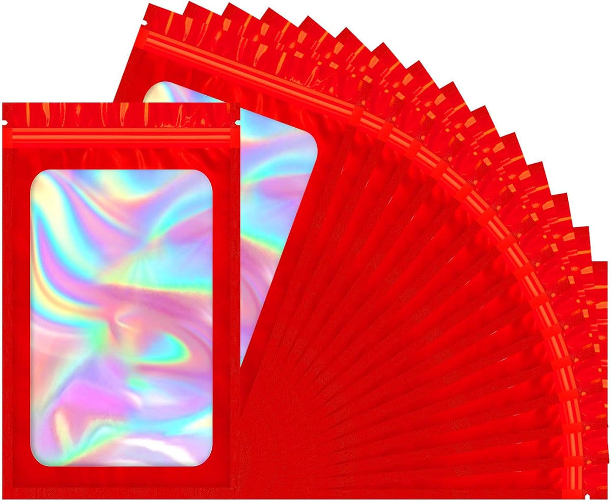 Smell Proof Bag, 100 PCS Holographic Bags, Packaging Bags (3x4.7 Inch)