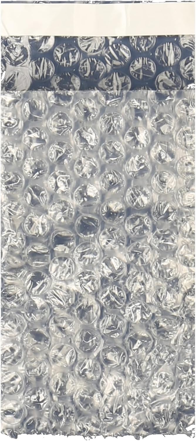 The Boxery 4x7.5" Clear Self-Sealing Bubble Out Bag Pouches -500 Pack- Bubble Cushion Wrap Bags for Packing, Storage, Moving, and Shipping fragile items
