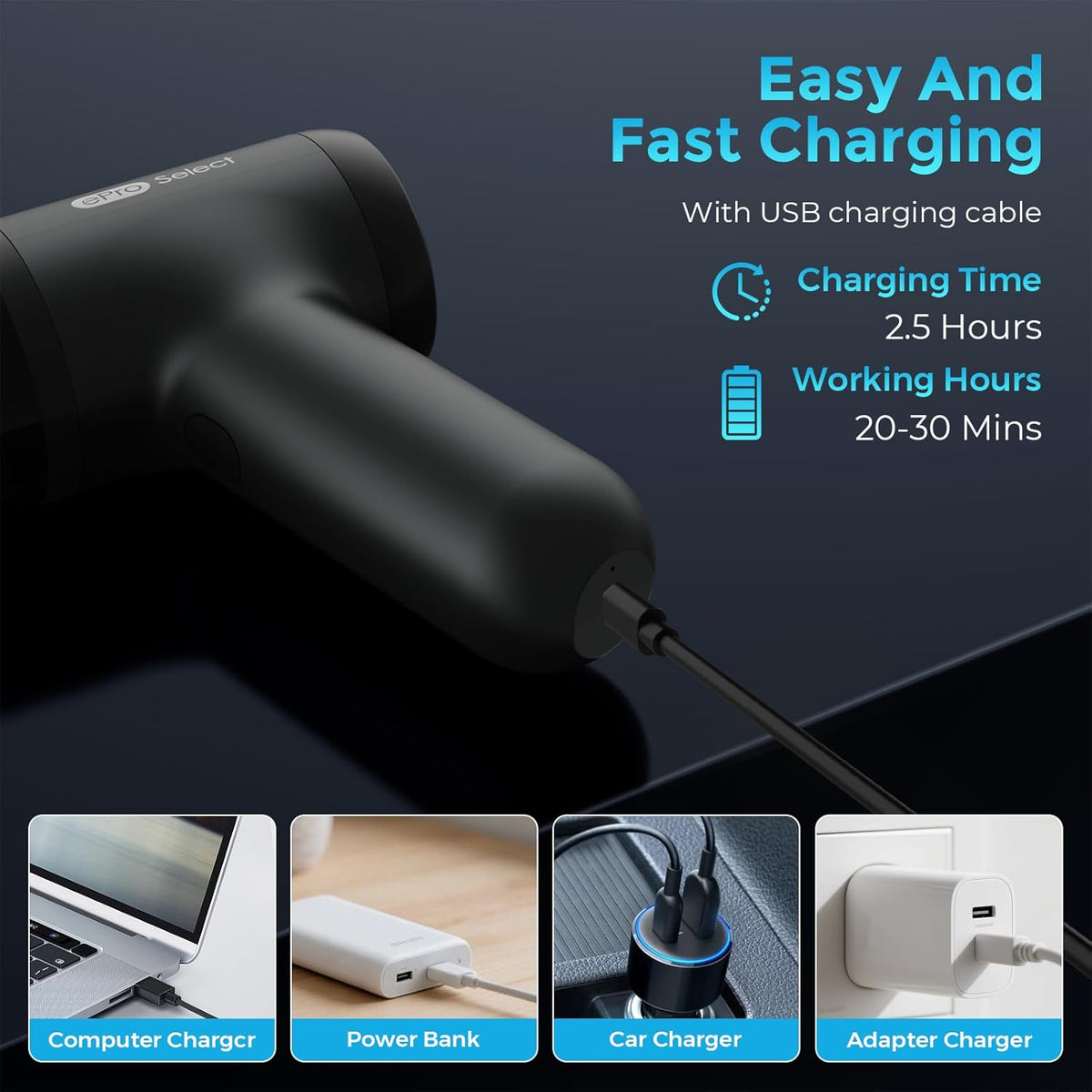 Car Vacuum,2 Suction Modes,Portable Mini Cordless Cleaner with 20000pa Suction Power,Type-C Charge,with Handheld Vacuum for Home,Car, Office Desk, Keyboards