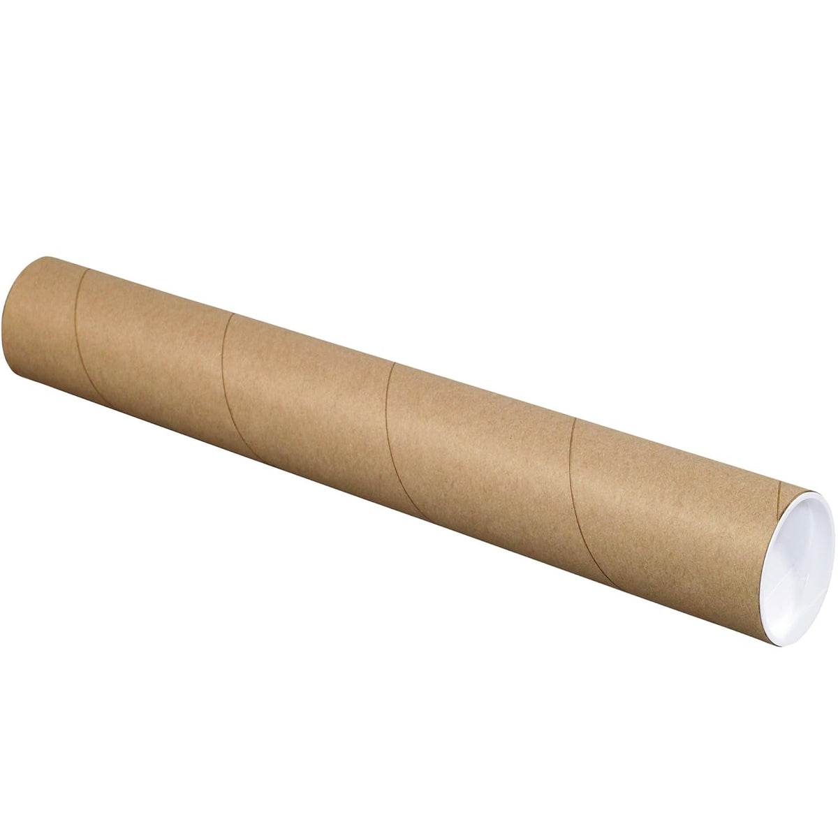 BOX USA BP3020K Mailing Tubes with Caps, 3" x 20", Kraft (Pack of 24)