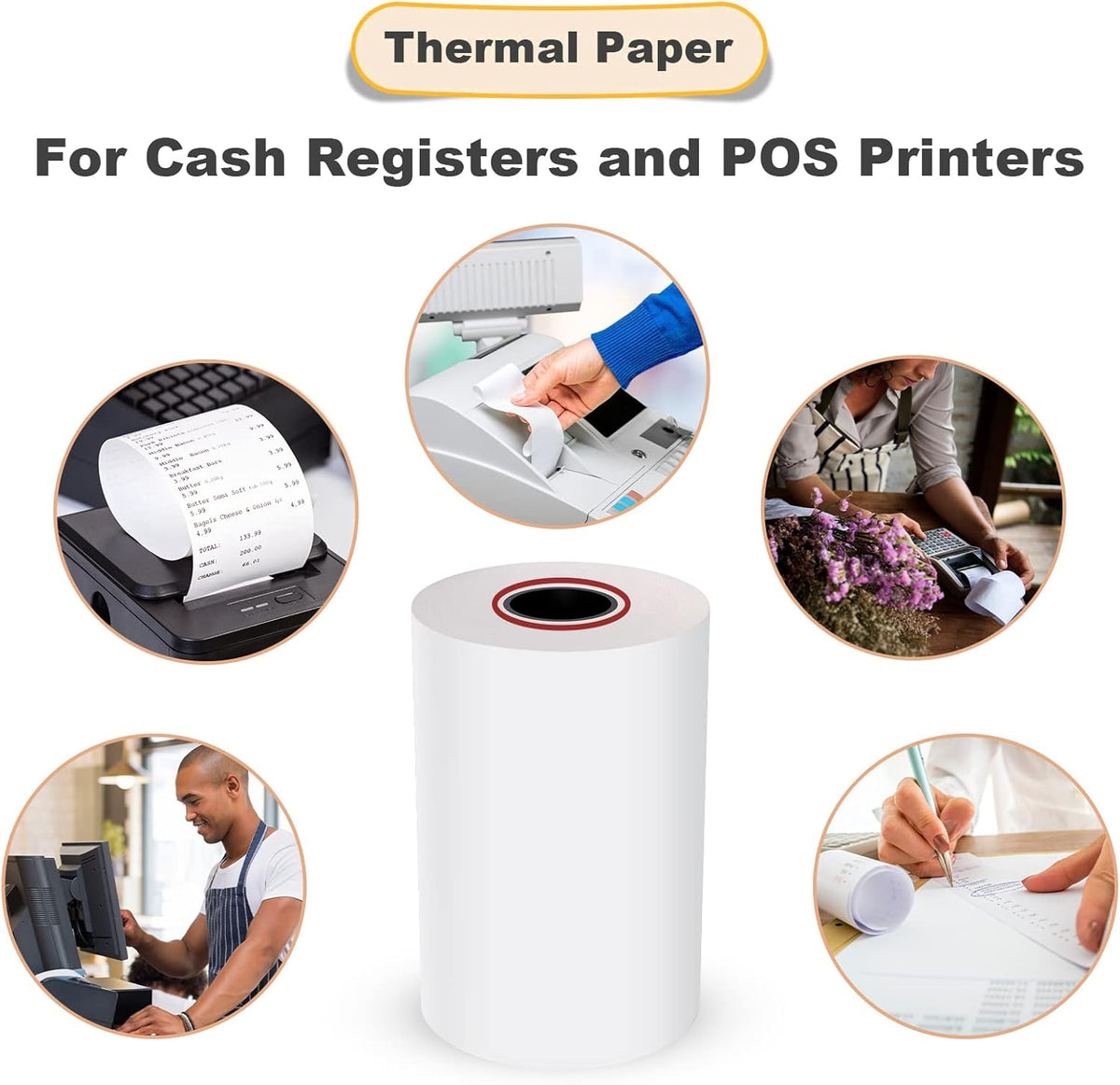 MFLABEL® 800 Rolls 2 1/4" x 85' Thermal Paper Cash Register POS Receipt Paper