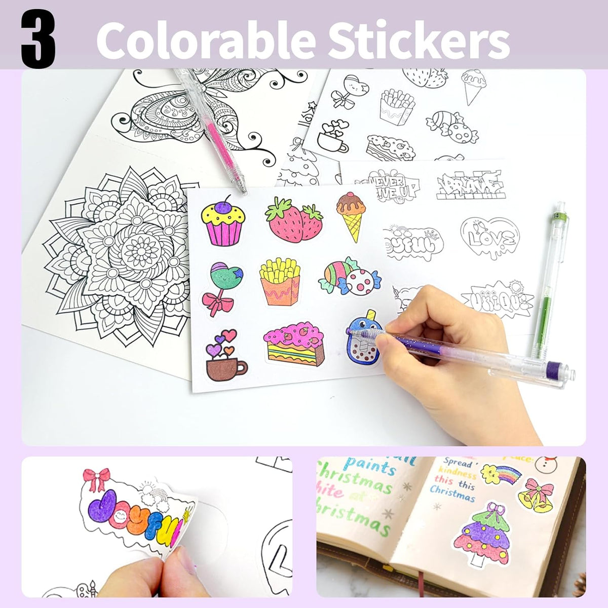 Glitter Pens 18 Colors with 18 Extra Refills, Retractable Metallic Colored Gel Pens for Adult, Vibrant Sparkle Glitter Gel Pens Suitable for Coloring Books Doodling Drawing Journaling