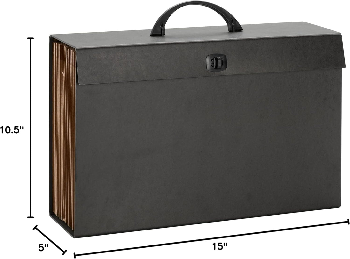 Smead A-Z and Subject Expanding File Box, 19 Pockets, Printed Alphabetic (A-Z)/Subject, Latch Closure, Legal Size, Black (70804) (Pack of 4)