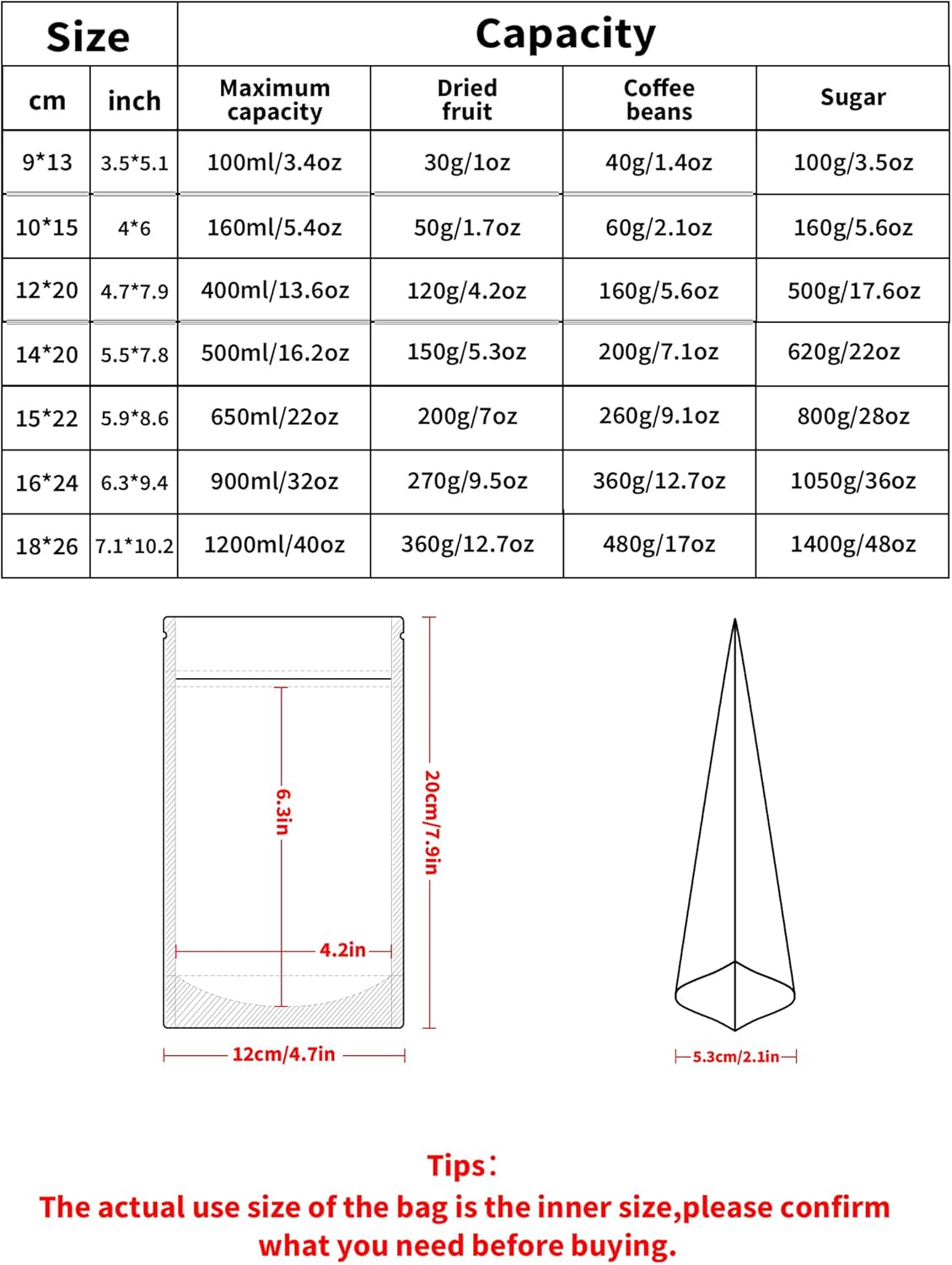 FireKylin 100 Pack Smell Proof Bags 4.7" x 7.9", Resealable Bags with Matte Window, Foil Pouch Stand Up Sealable Bags for Packaging（Blue）