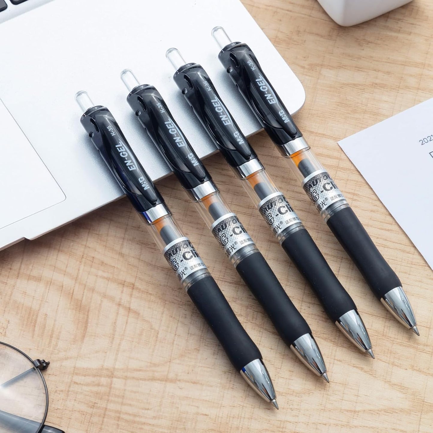 M&G Gel Pens, 0.7mm Black Gel Pens Medium Point, 36 PCS Retractable Gel Ink Rollerball Pens, Gel Ink Pens with Premium Ink & Comfort Grip for Smooth Writing Office School Men Women