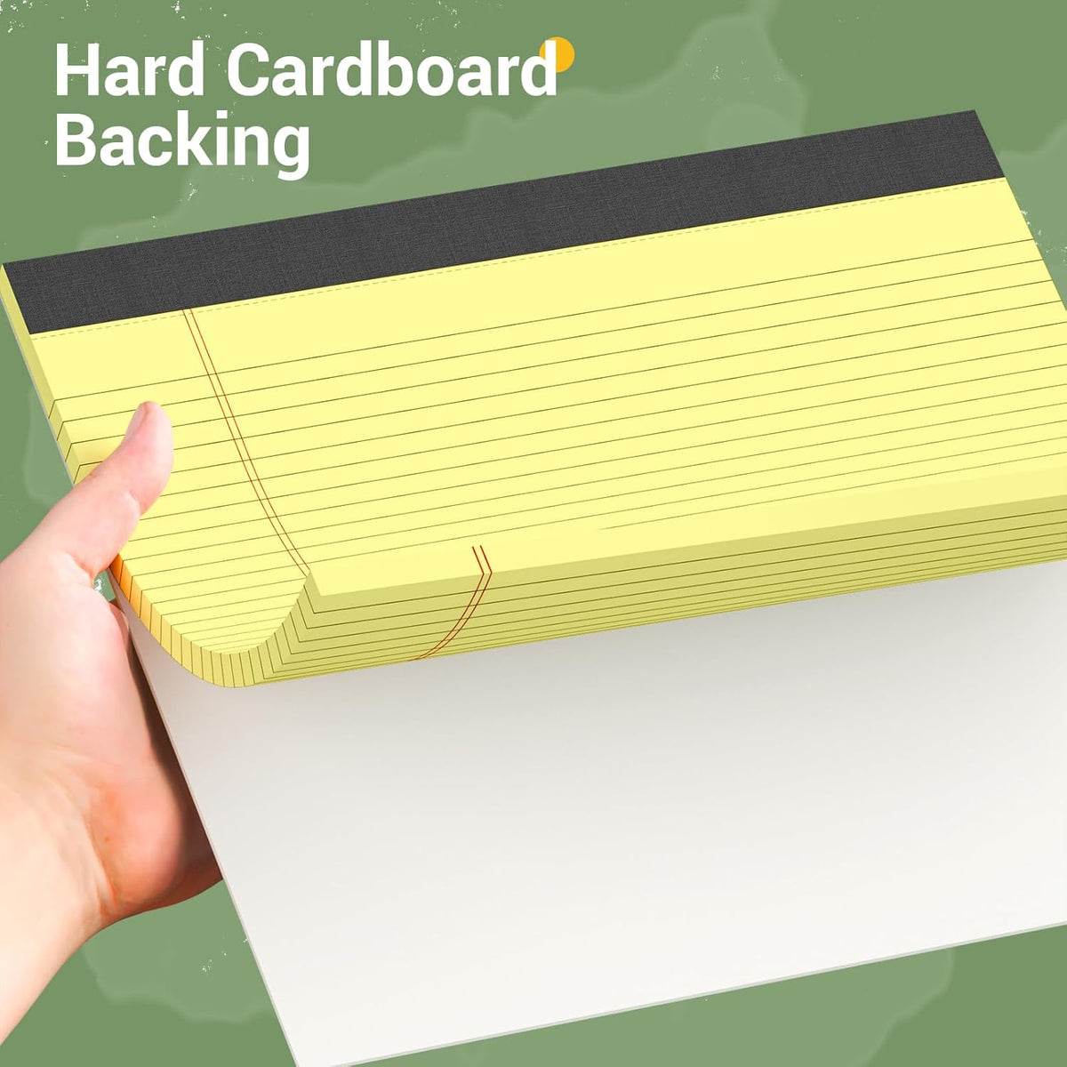 3 Pack Yellow Legal Pads 11 x 9.5 College Ruled Yellow Paper Note Pad Narrow Ruled 30 Sheets Notepads Perforated Writing Pad Clear Print Horizontal Pads of Paper