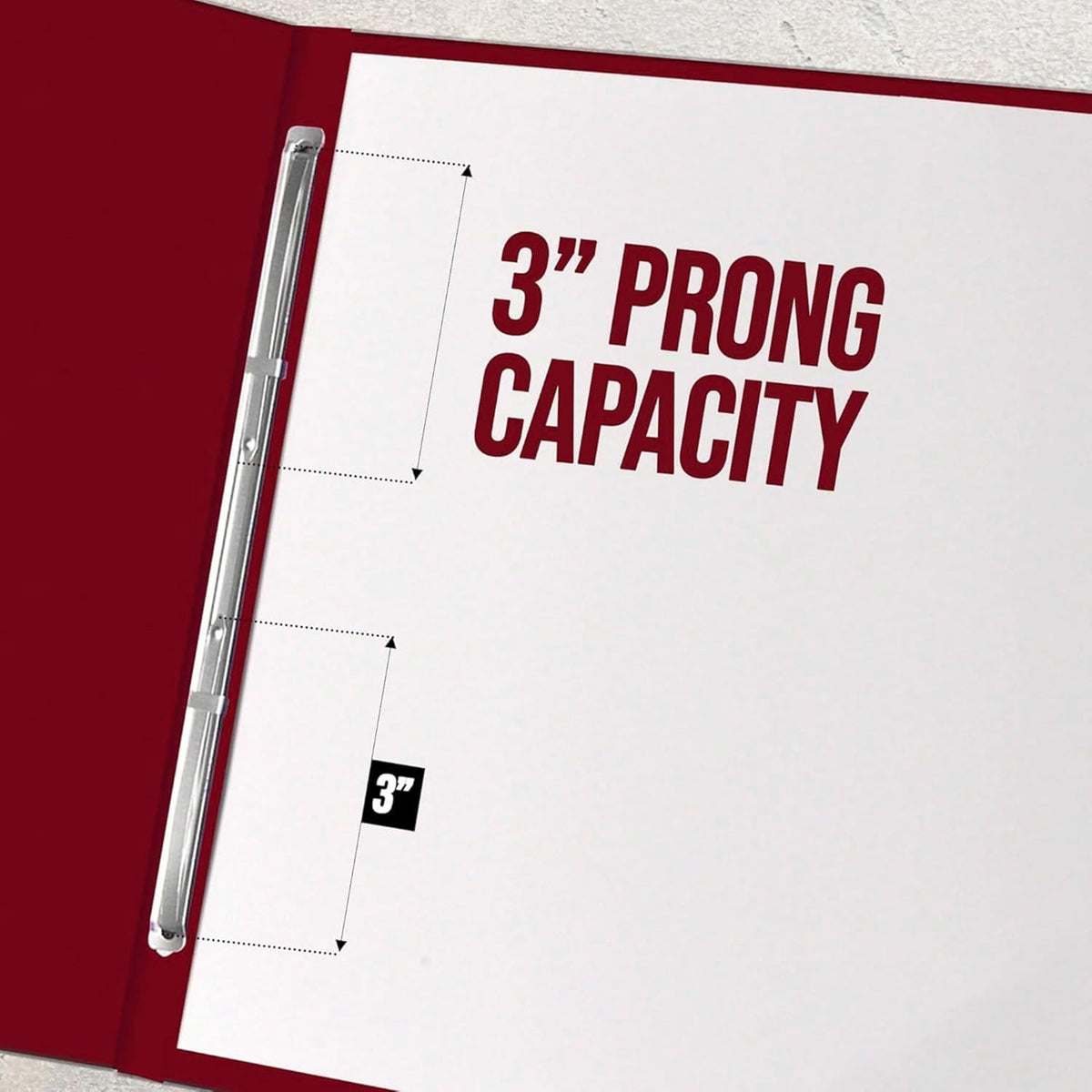 Performore 11x17 Landscape Presentation Binder Folders | Fiberboard Covers | 3-Inch Capacity | 50 Clear Sheet Protectors | Archival-Quality Document Storage | Pack of 10 (Red)