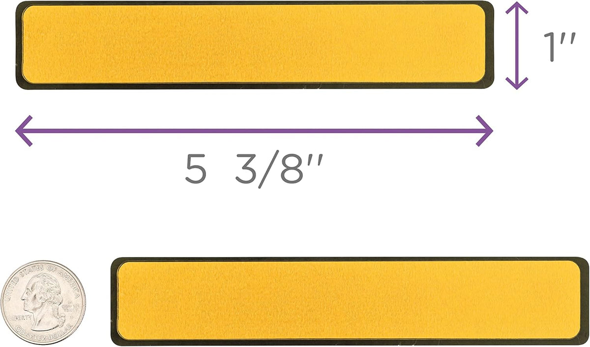 Carstens Adhesive Sticker Labels, 5 3/8” x 1”, Binder Labels for 1” Ring Binder Spines, Goldenrod, Roll of 200