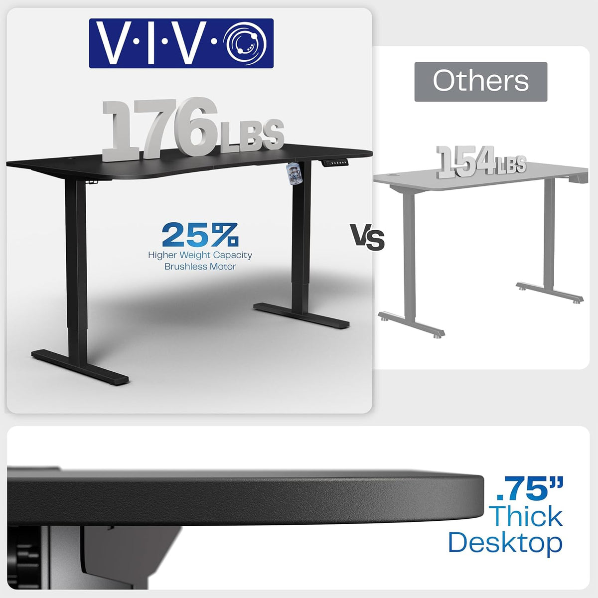 VIVO Electric 63 x 32 in Standing Desk, Memory Height Adjustment, 1B Series, Reclaimed Wood Top Gray Frame, DESK-KIT-1G1P