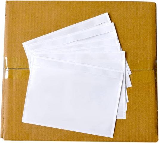 1000 PCS 7.5"x 5.5" Clear Self-Adhesive Packing List Envelopes - Plastic Shipping/Mailing Pouch Enclosed Bags for Packing Slips Invoice Label